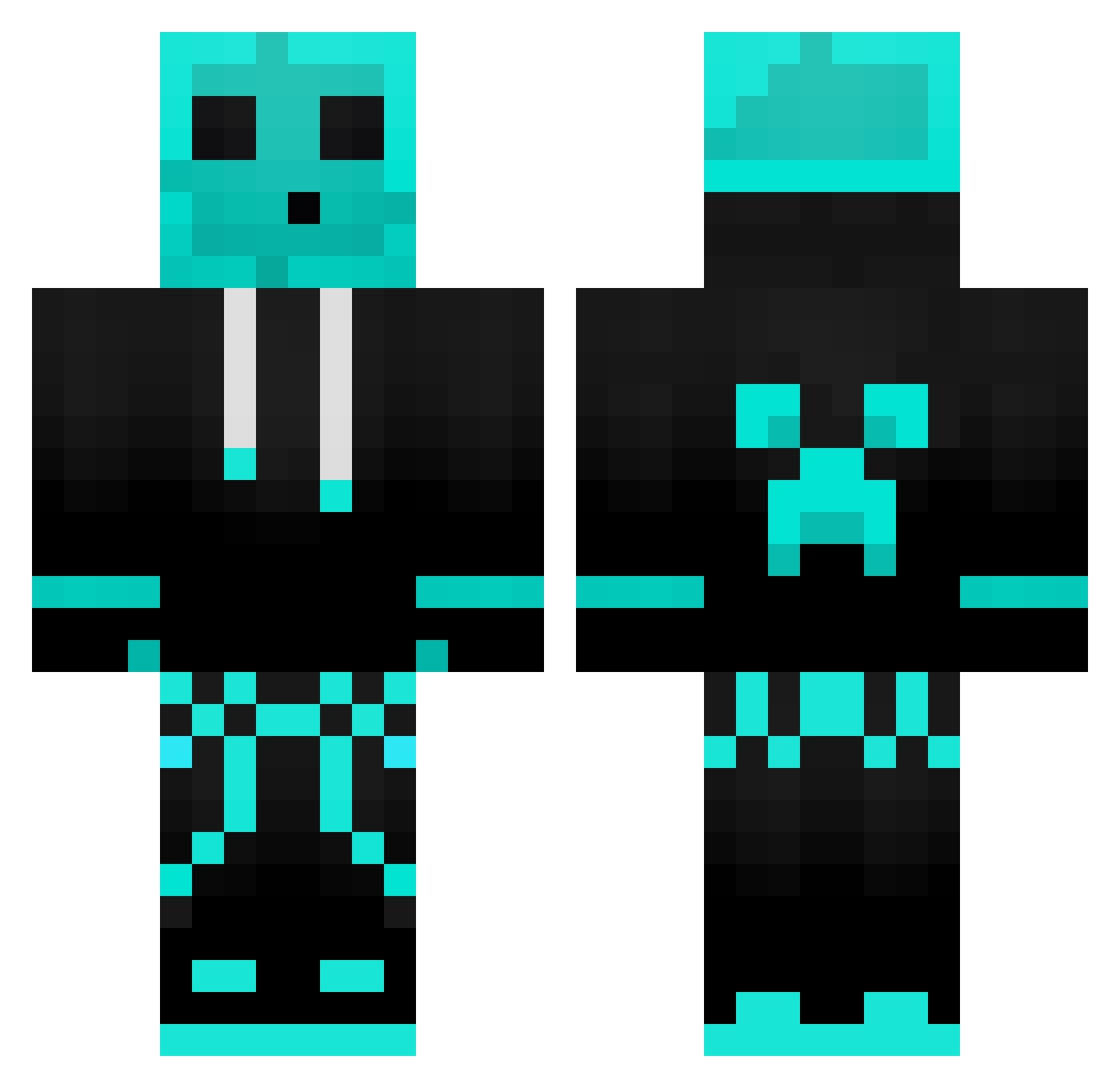 Stiffneck Minecraft skin, front and back view