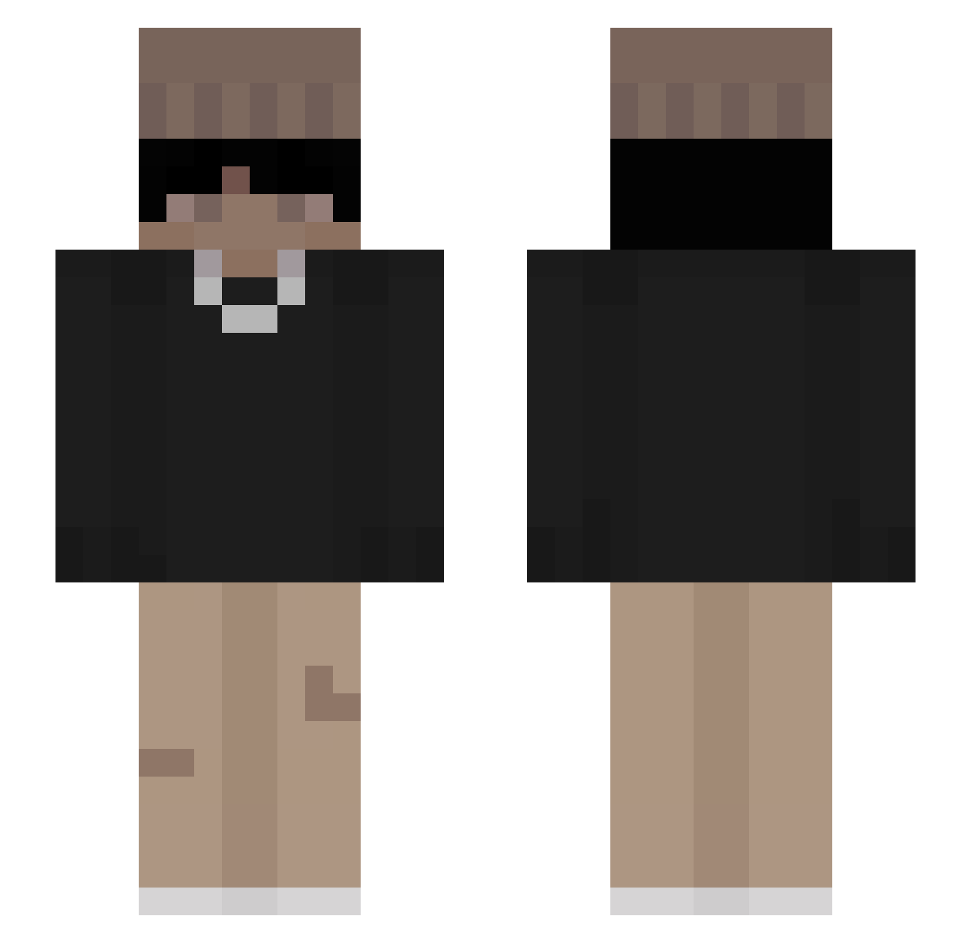 ZarlaczBrunatny_ Minecraft skin, front and back view