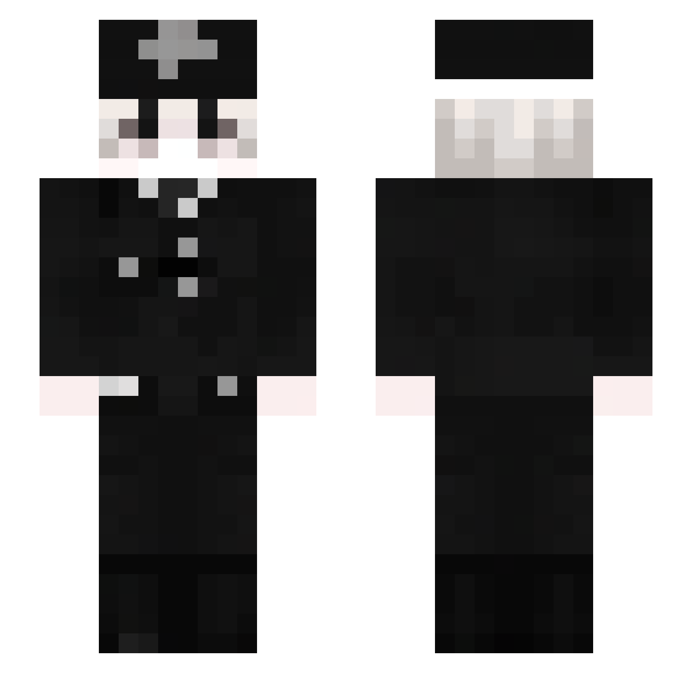 blurrx Minecraft skin, front and back view