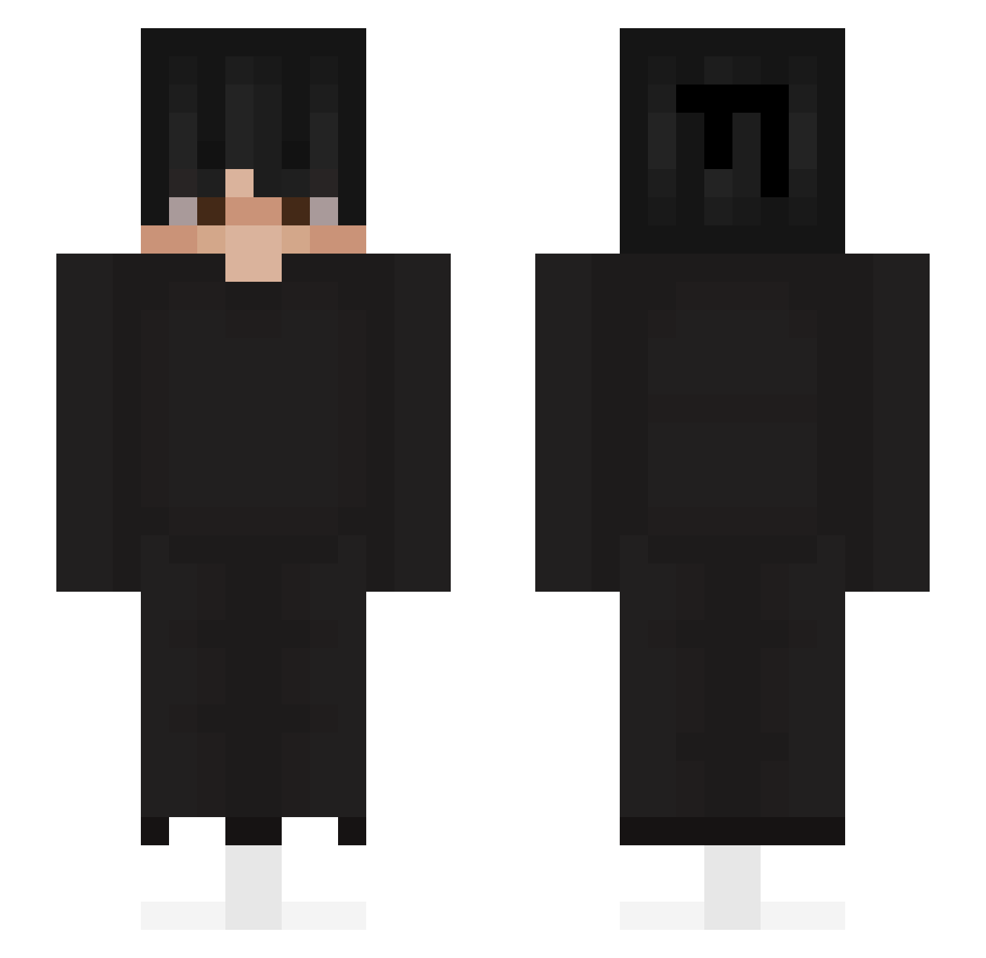 Time__Out Minecraft skin, front and back view