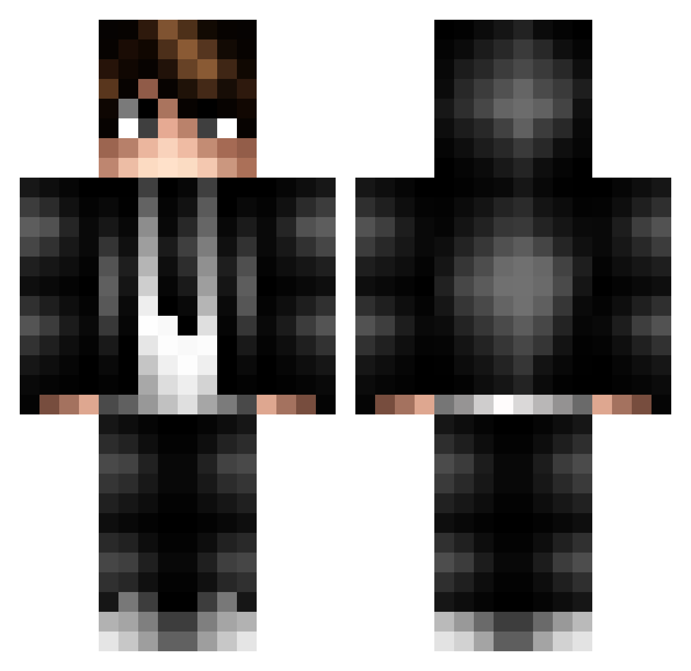 Gabriel6vd Minecraft skin, front and back view