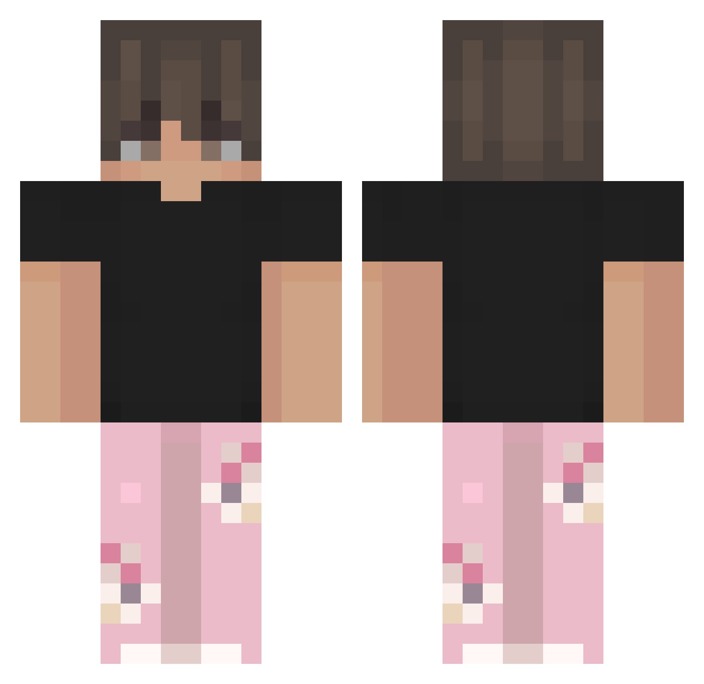 wamos83 Minecraft skin, front and back view