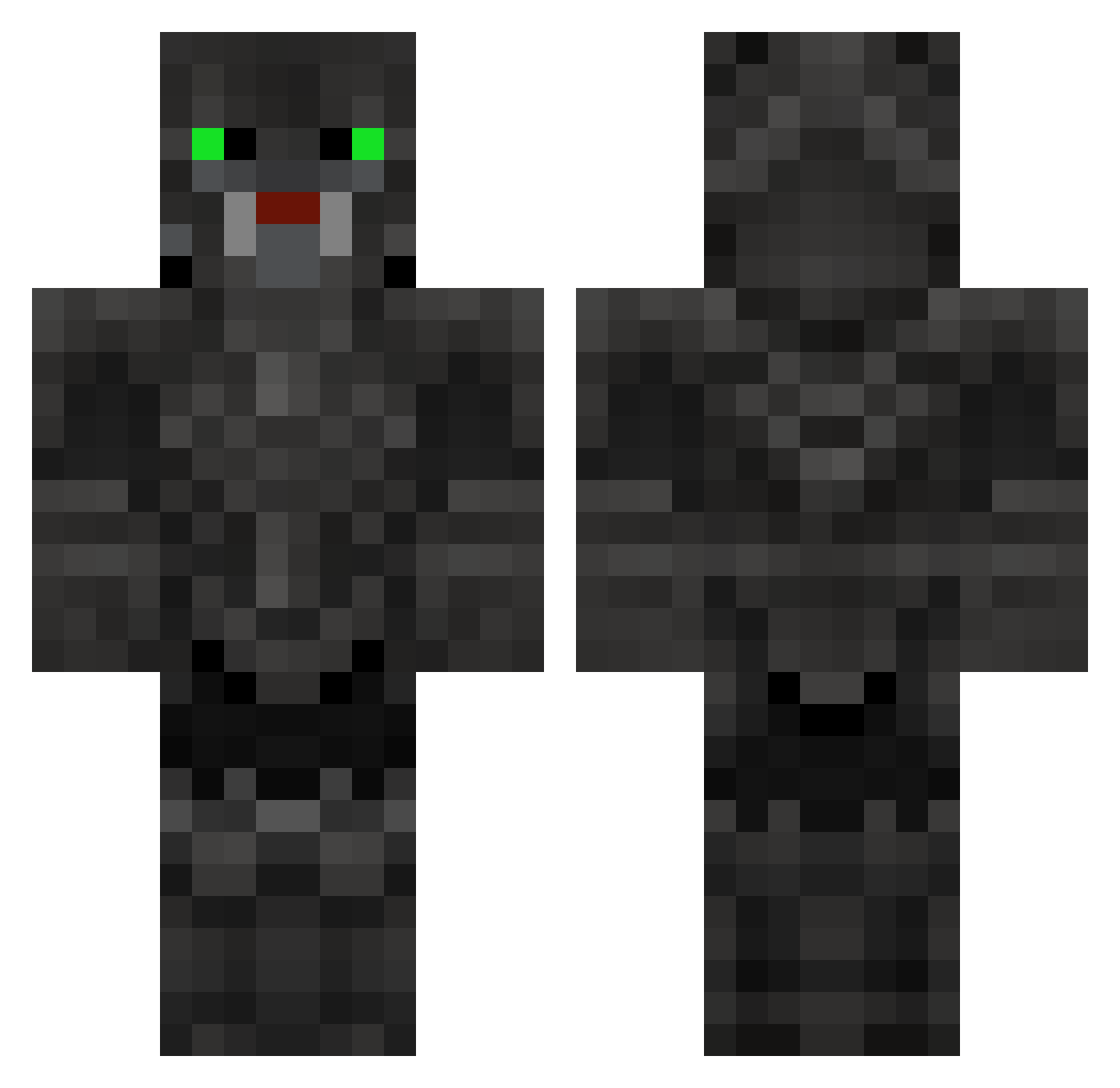 0xbread Minecraft skin, front and back view