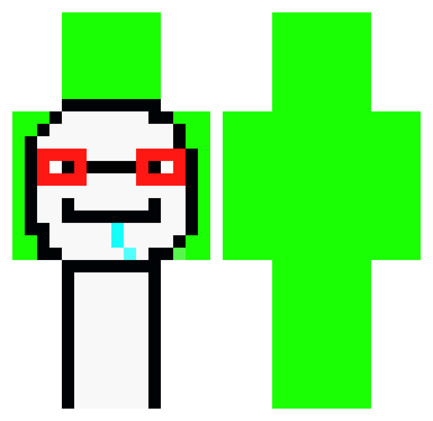jake322 Minecraft skin, front and back view