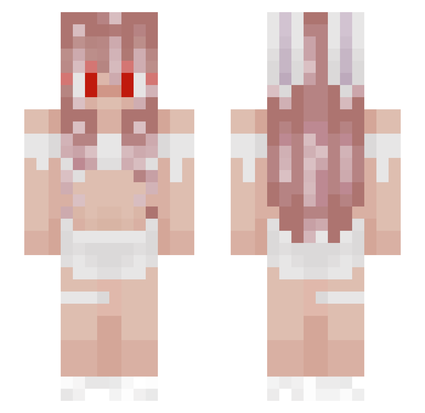 rabbit_lubary Minecraft skin, front and back view