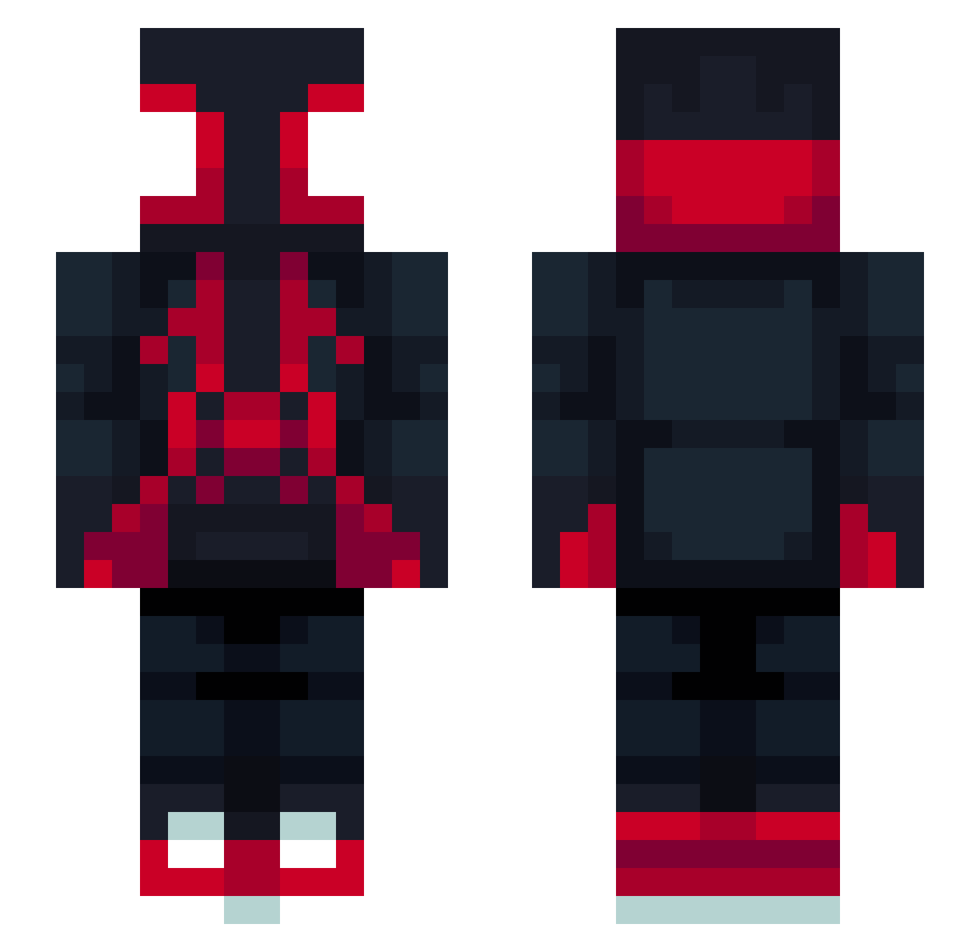 KingKG Minecraft skin, front and back view