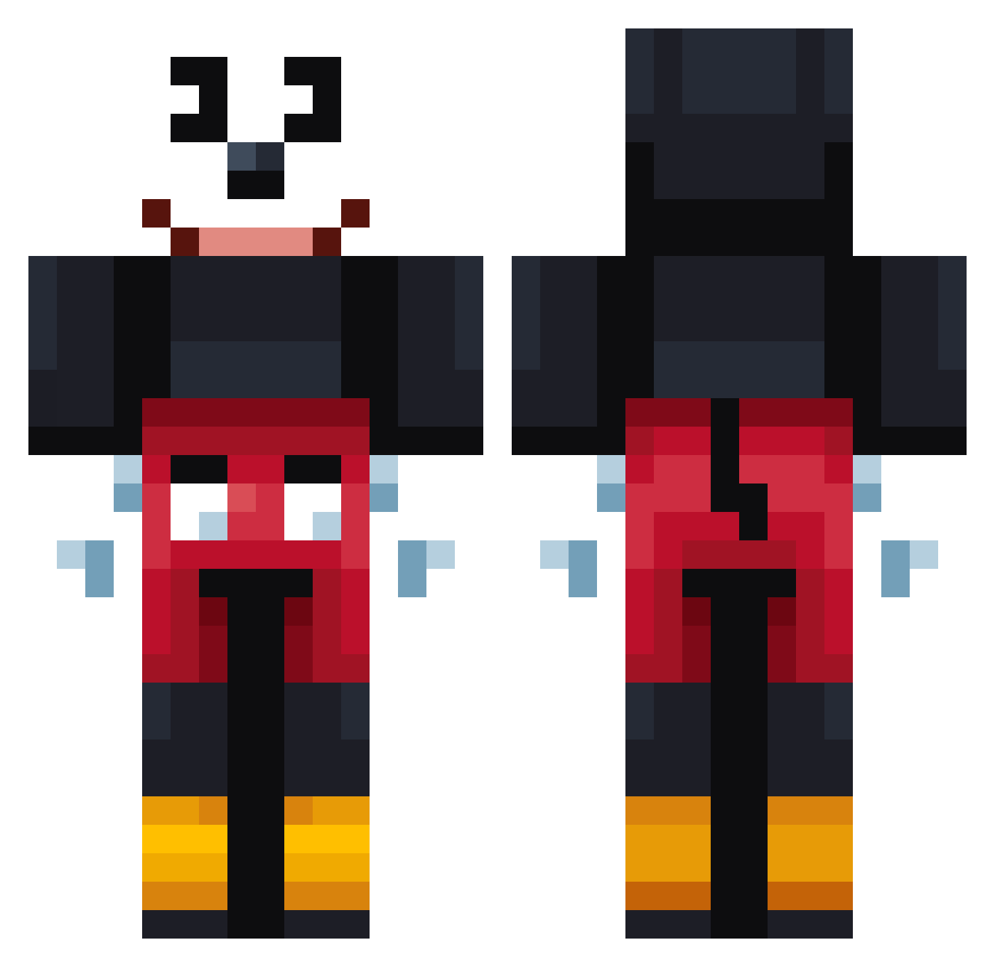 Disneyland Minecraft skin, front and back view