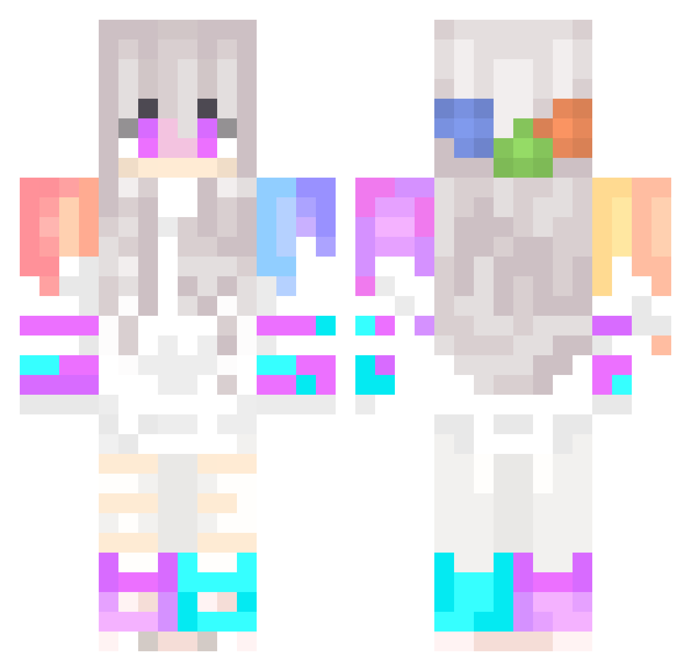 SenZoreID1 Minecraft skin, front and back view