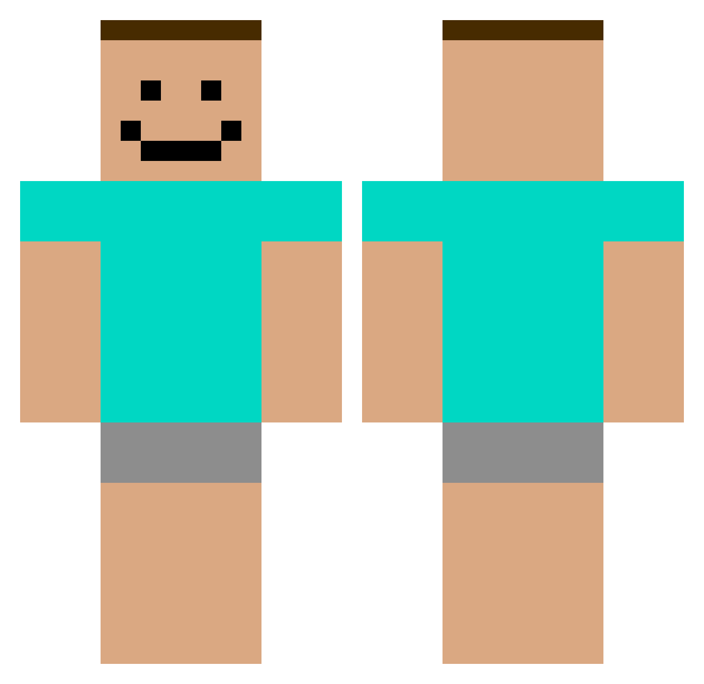 CupofJoe26 Minecraft skin, front and back view