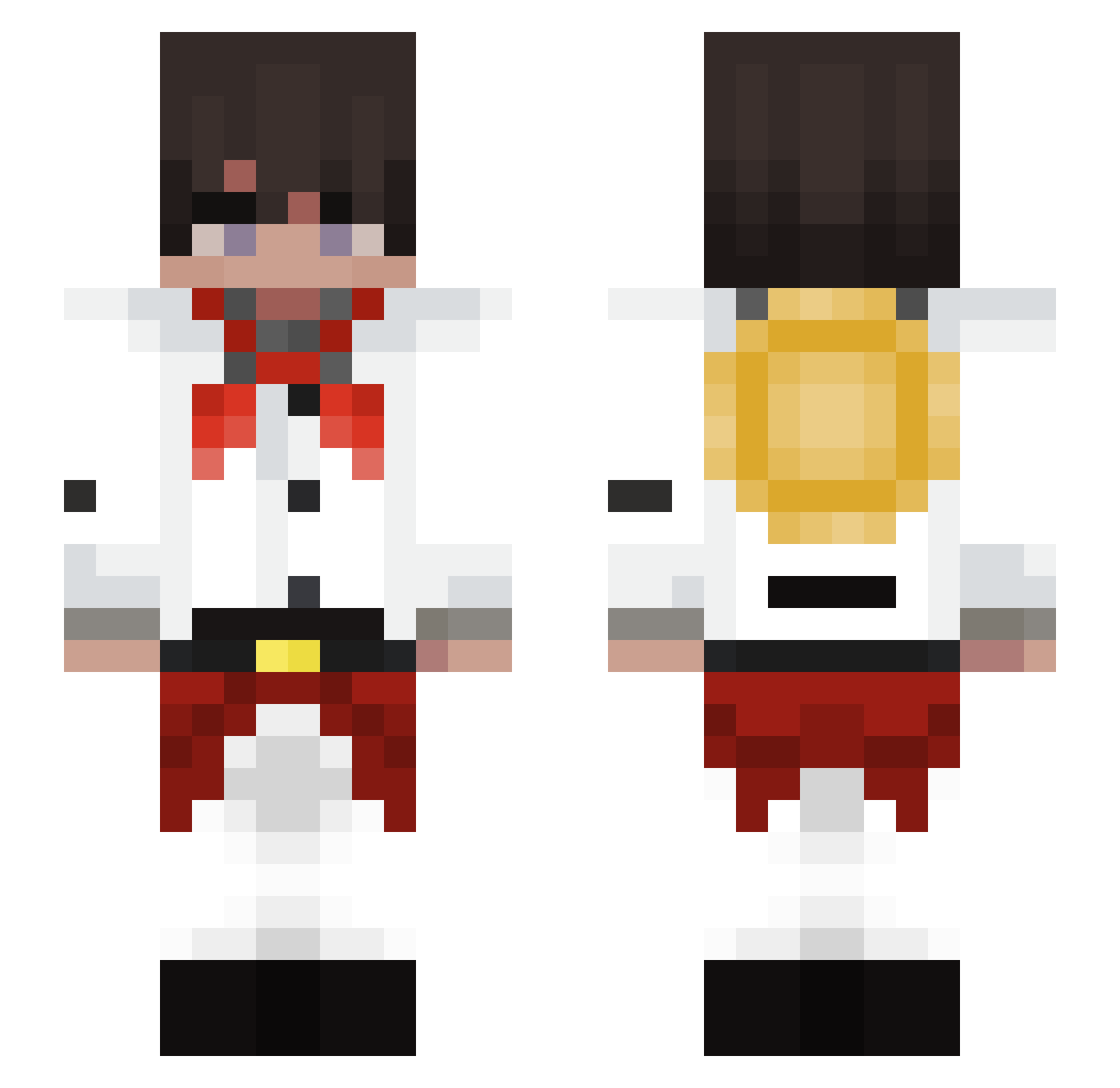 yanyopr Minecraft skin, front and back view