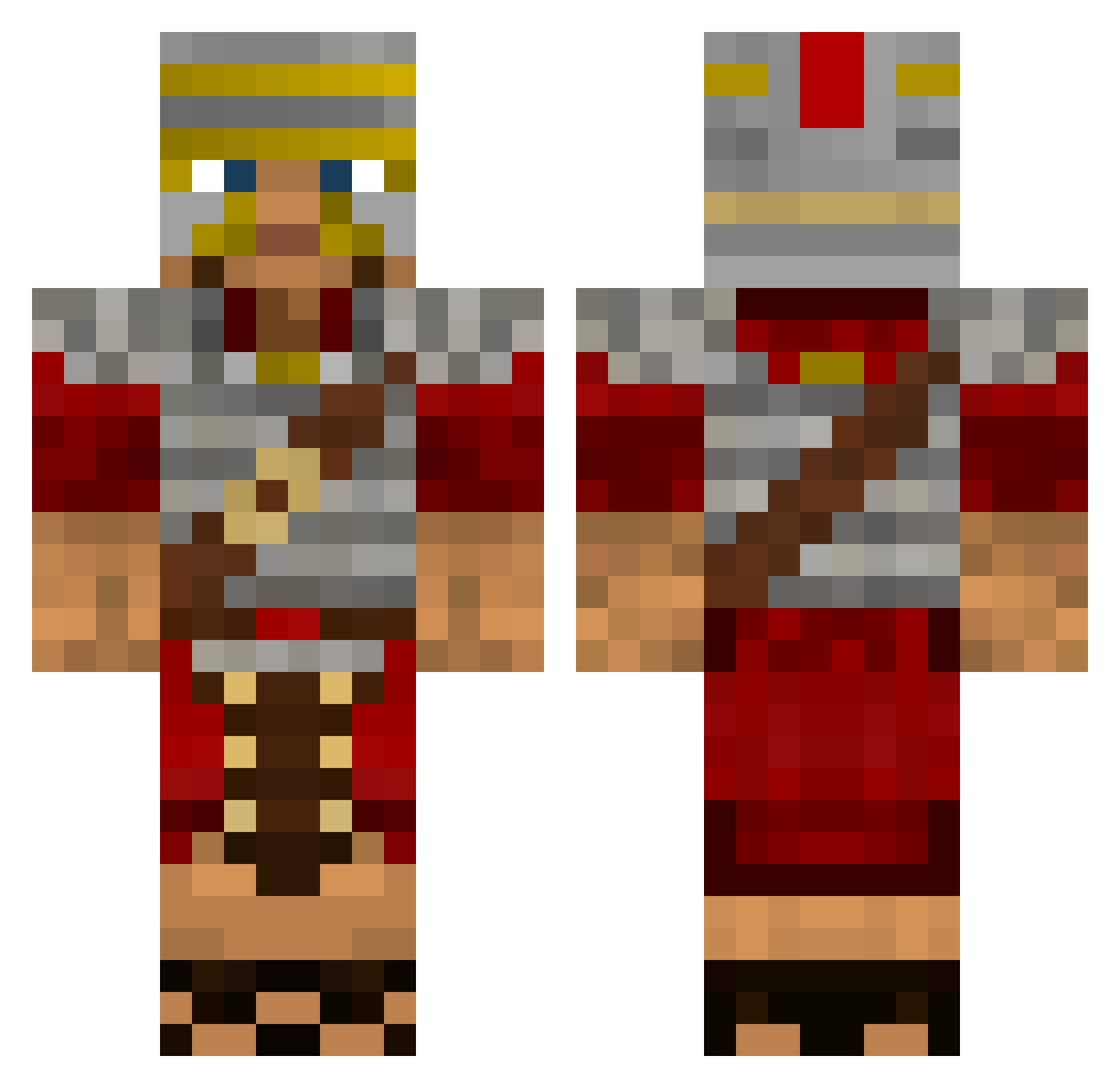Palli Minecraft skin, front and back view