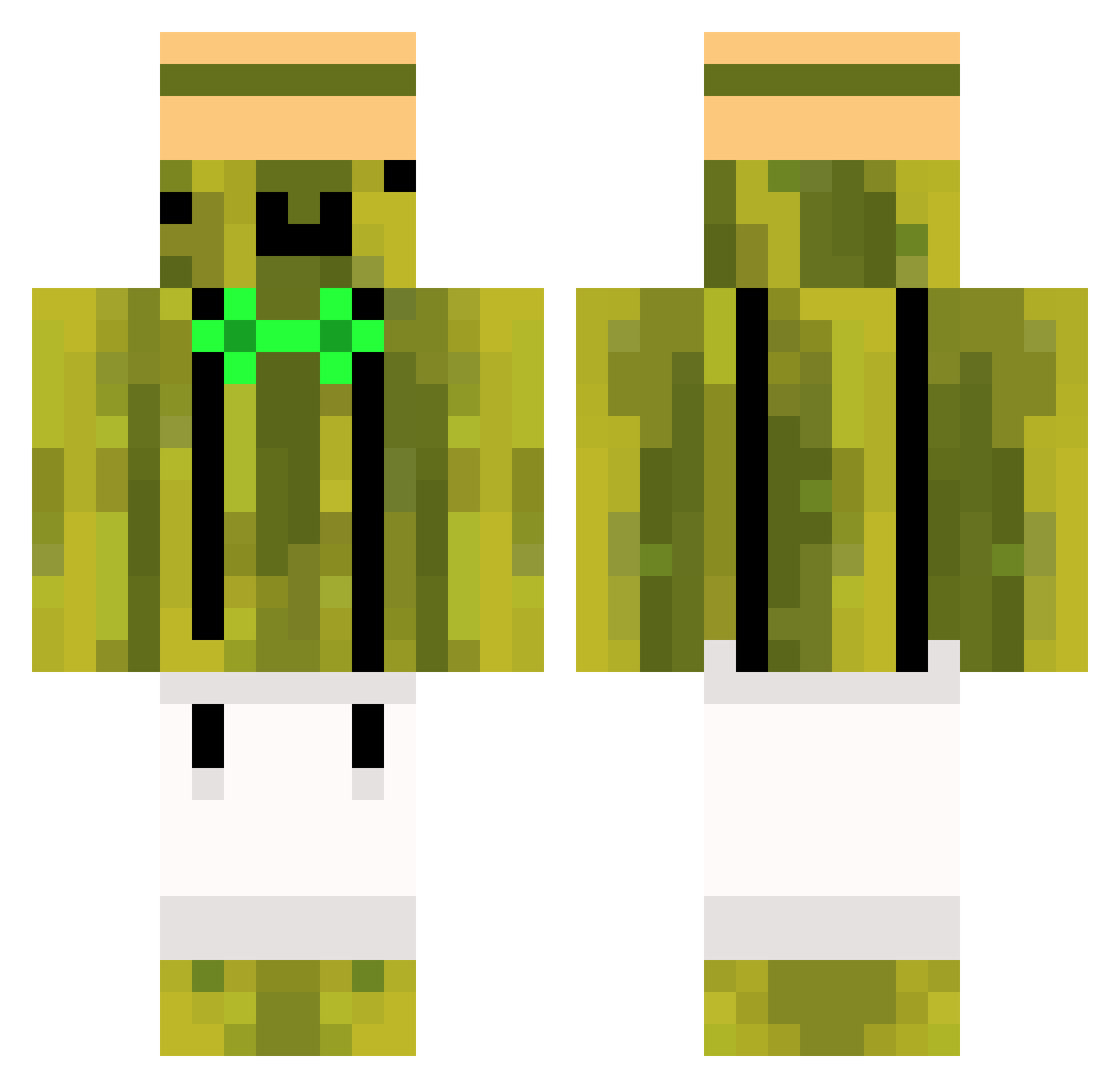 Melonenstyle_ Minecraft skin, front and back view
