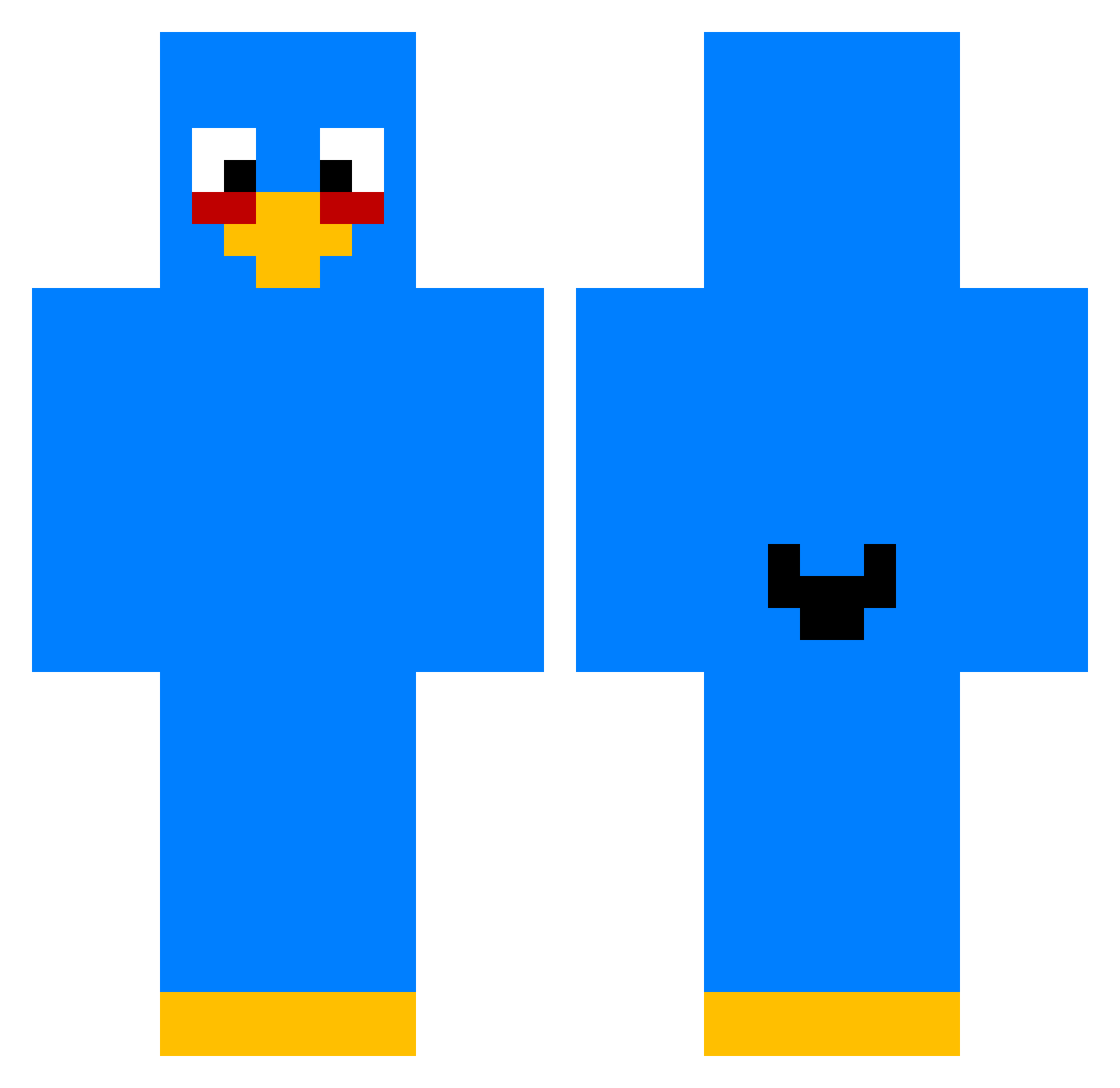 ArturBaldik12 Minecraft skin, front and back view