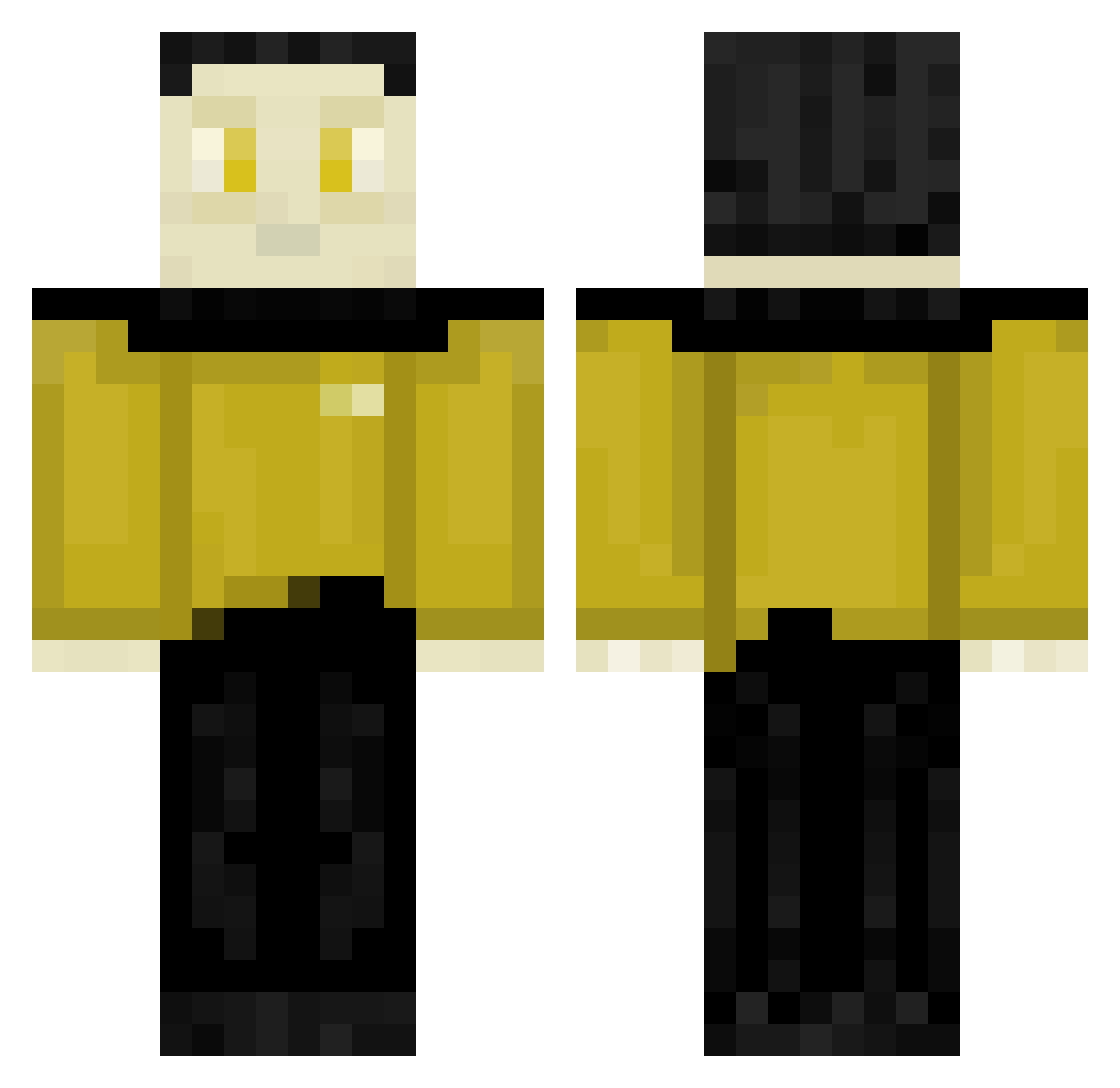 KUngFUandroid Minecraft skin, front and back view