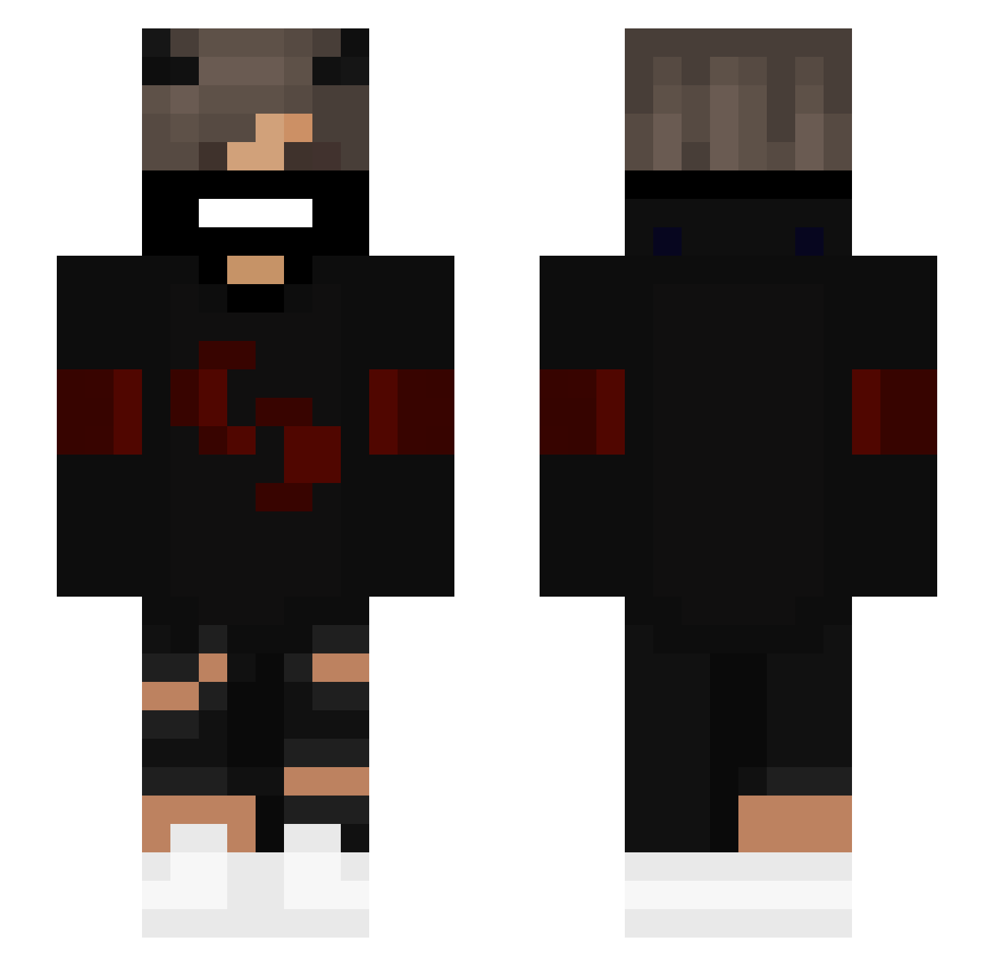 Rocky19800 Minecraft skin, front and back view
