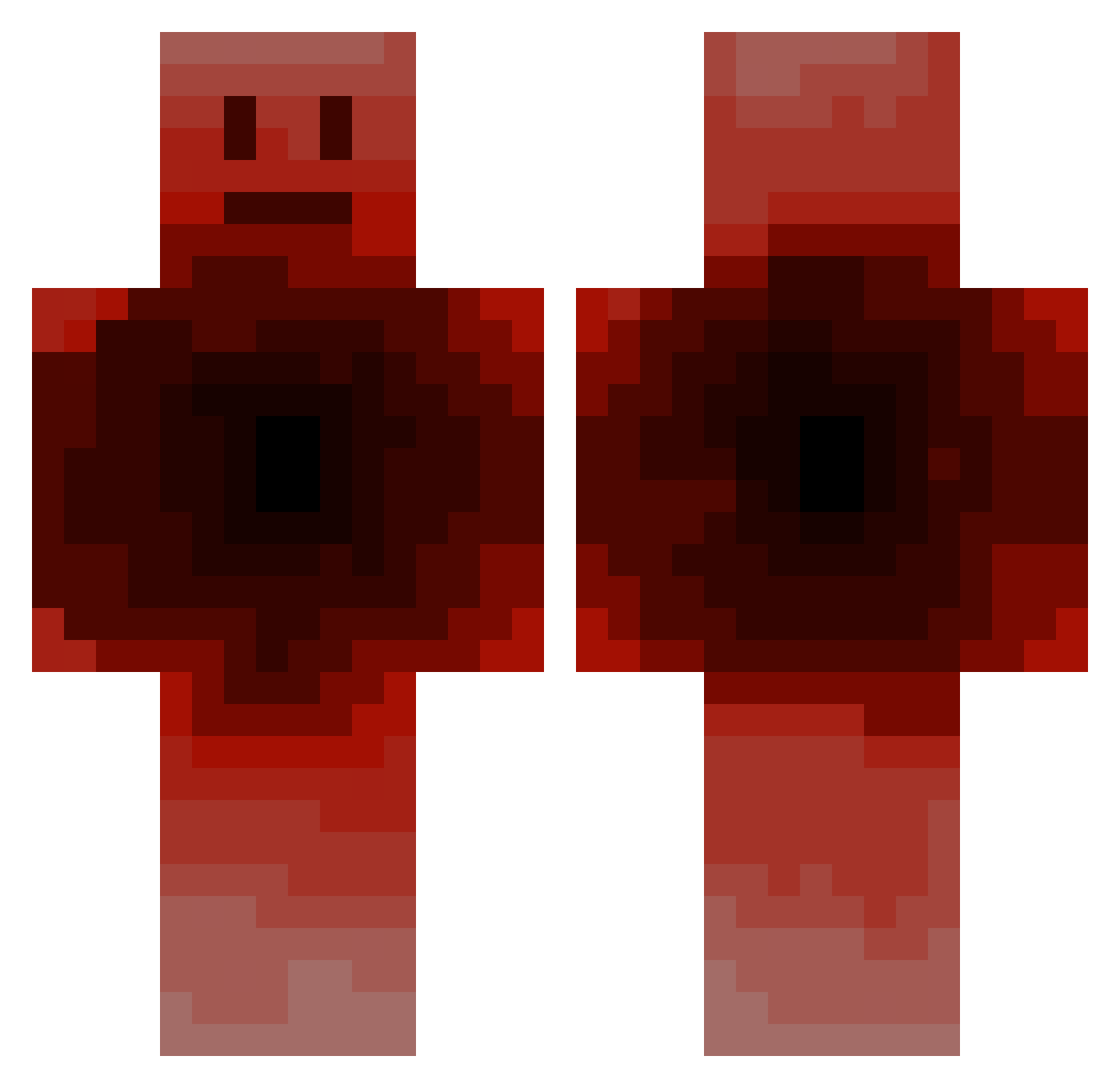 WubWoofBacon Minecraft skin, front and back view