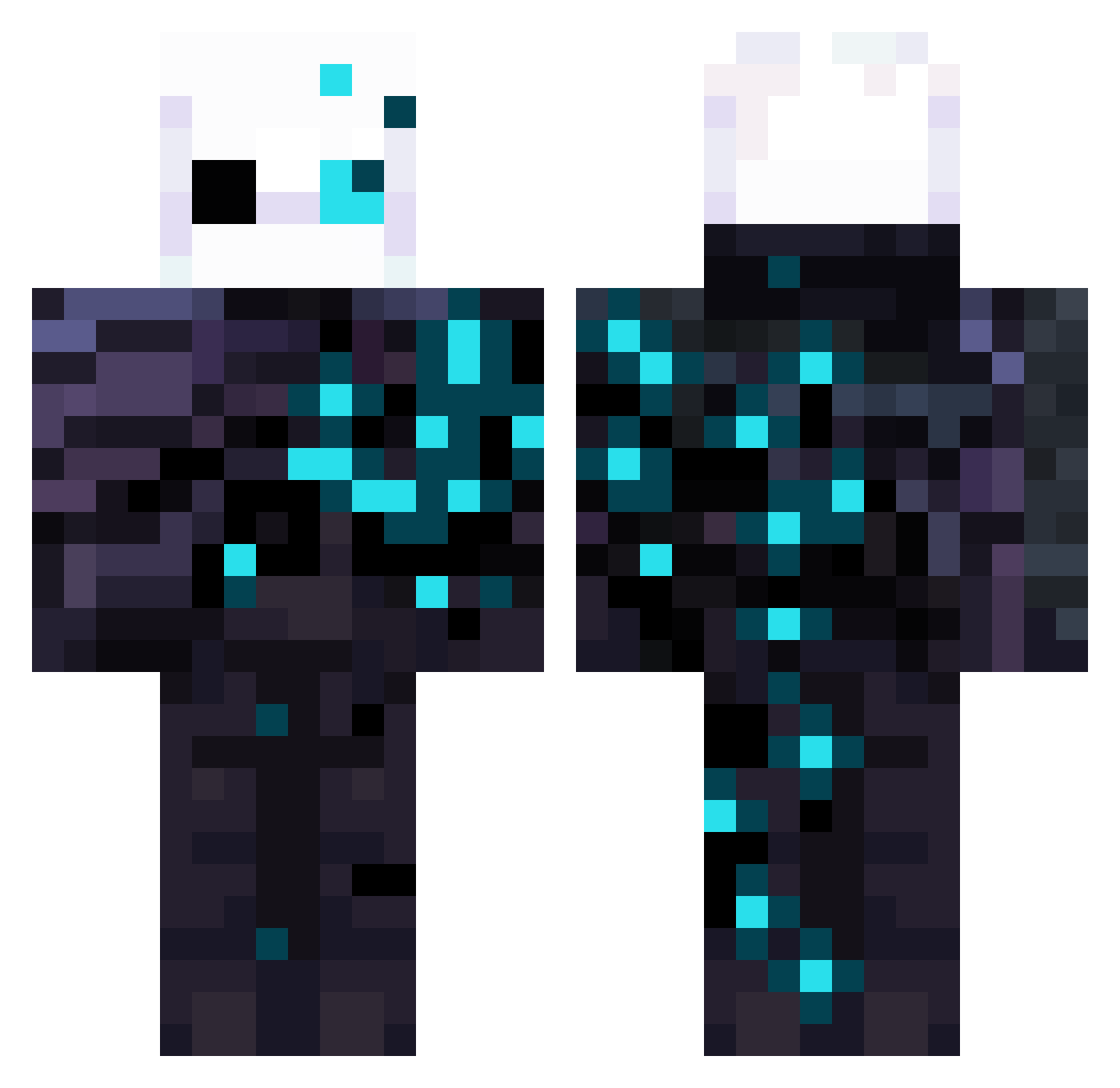 Octoberio Minecraft skin, front and back view