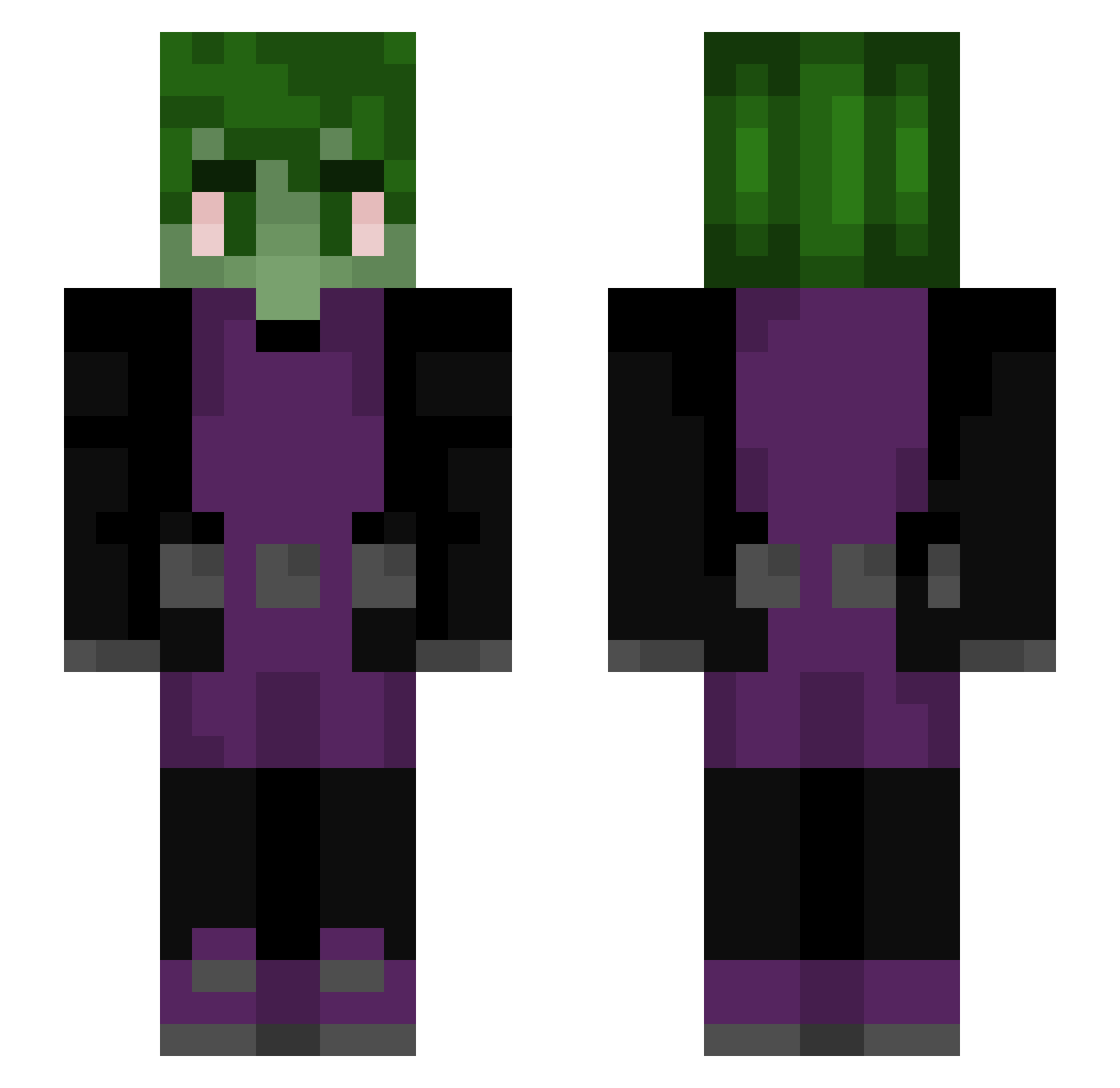 Atef9 Minecraft skin, front and back view