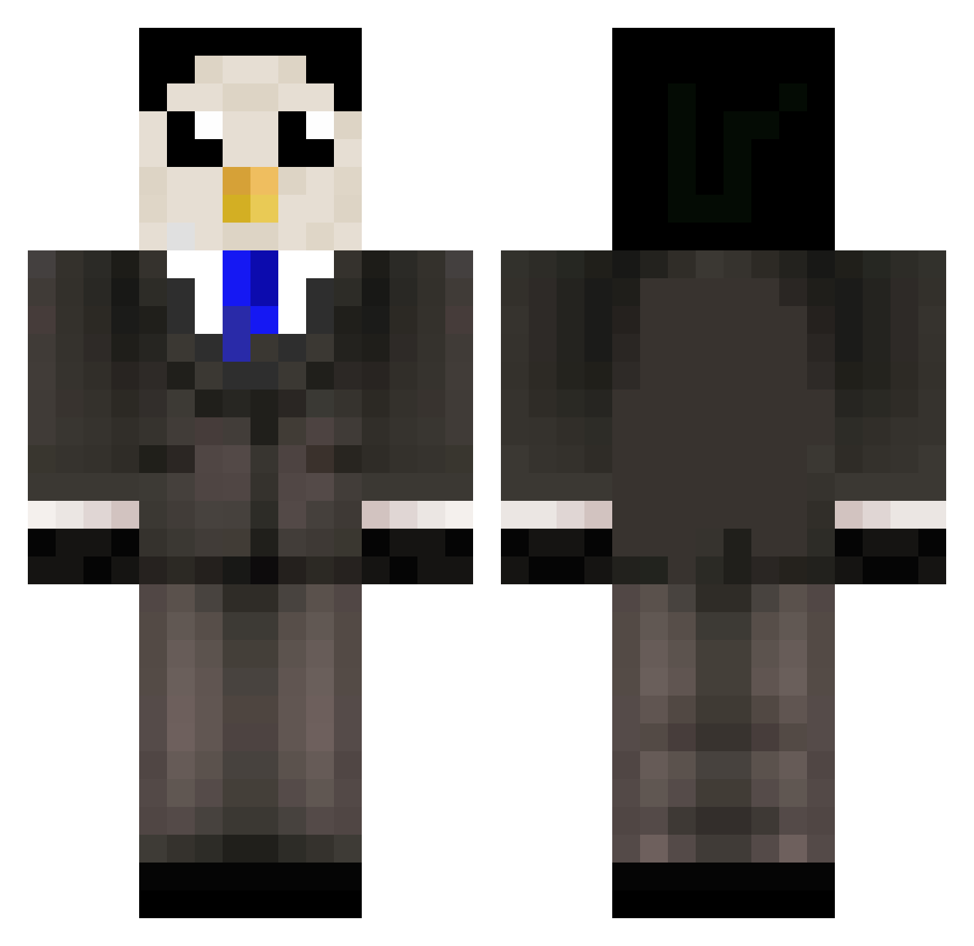WarLord_Lv Minecraft skin, front and back view