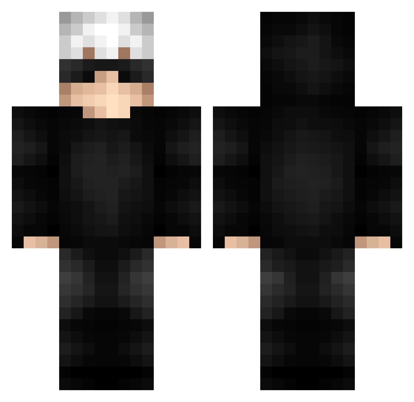 Davi632 Minecraft skin, front and back view