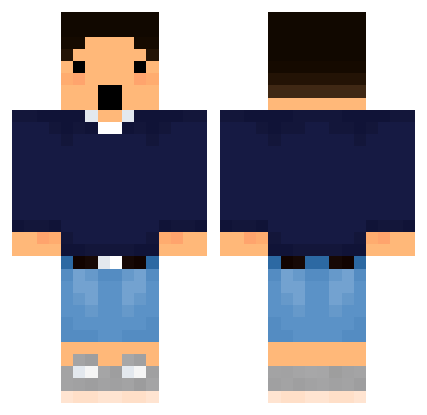 vince_ish Minecraft skin, front and back view