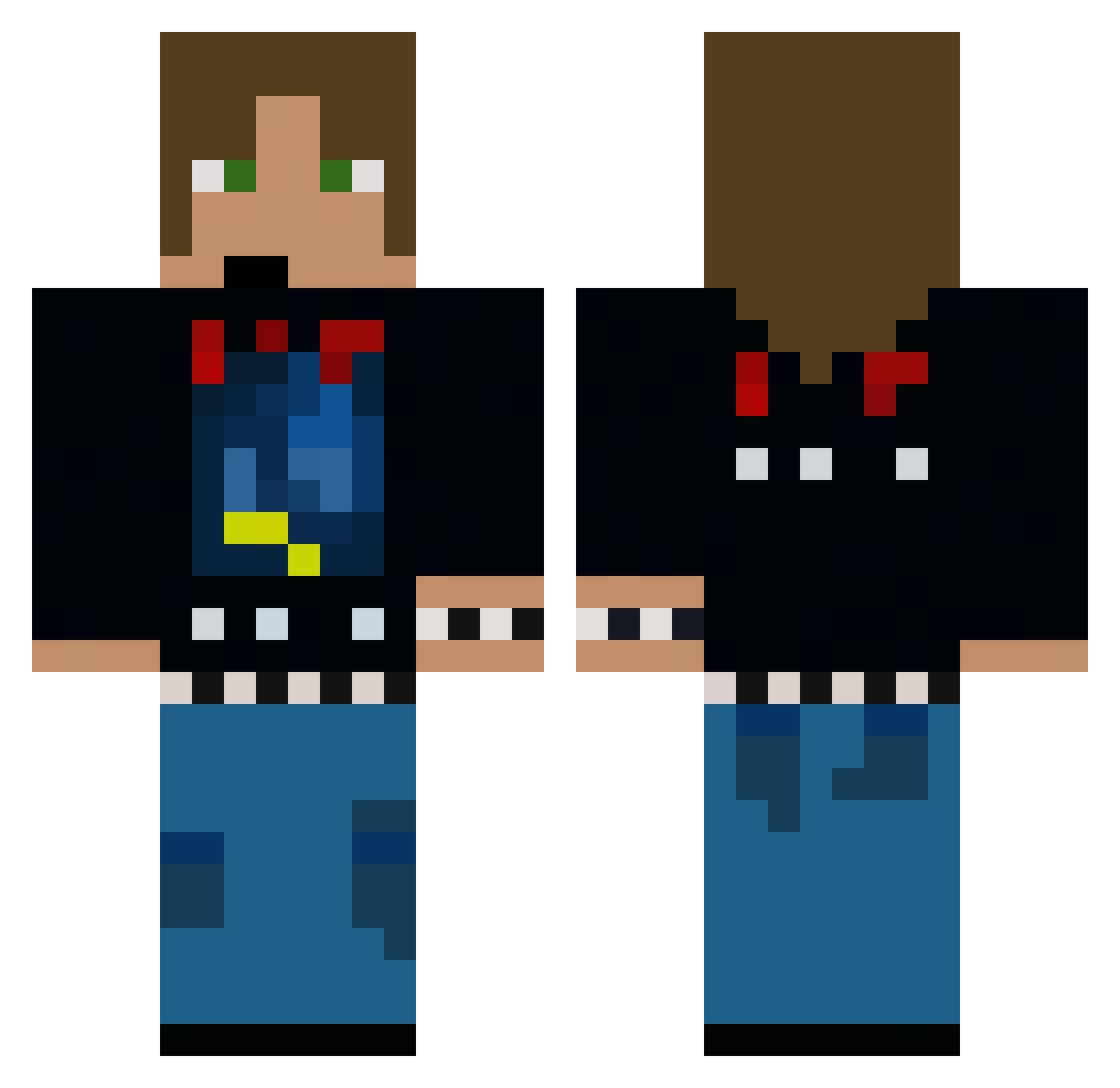 truetheslob Minecraft skin, front and back view