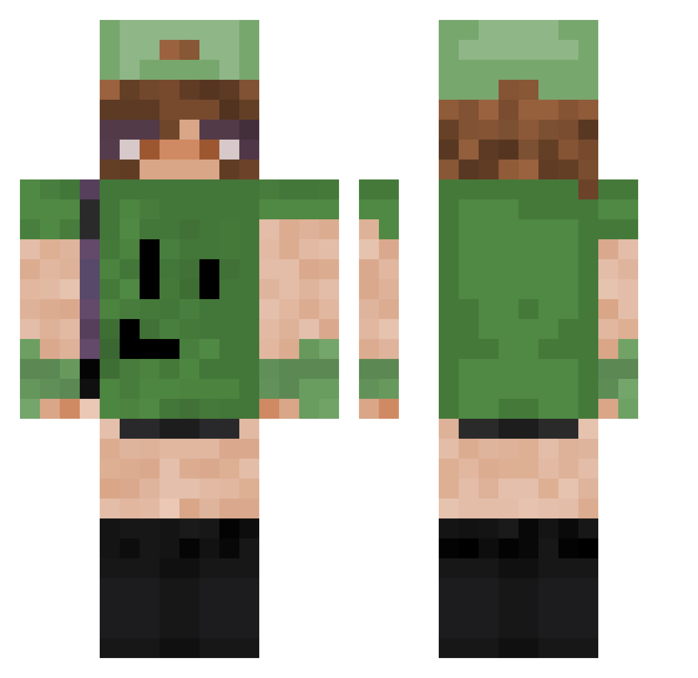 Mish_56 Minecraft skin, front and back view