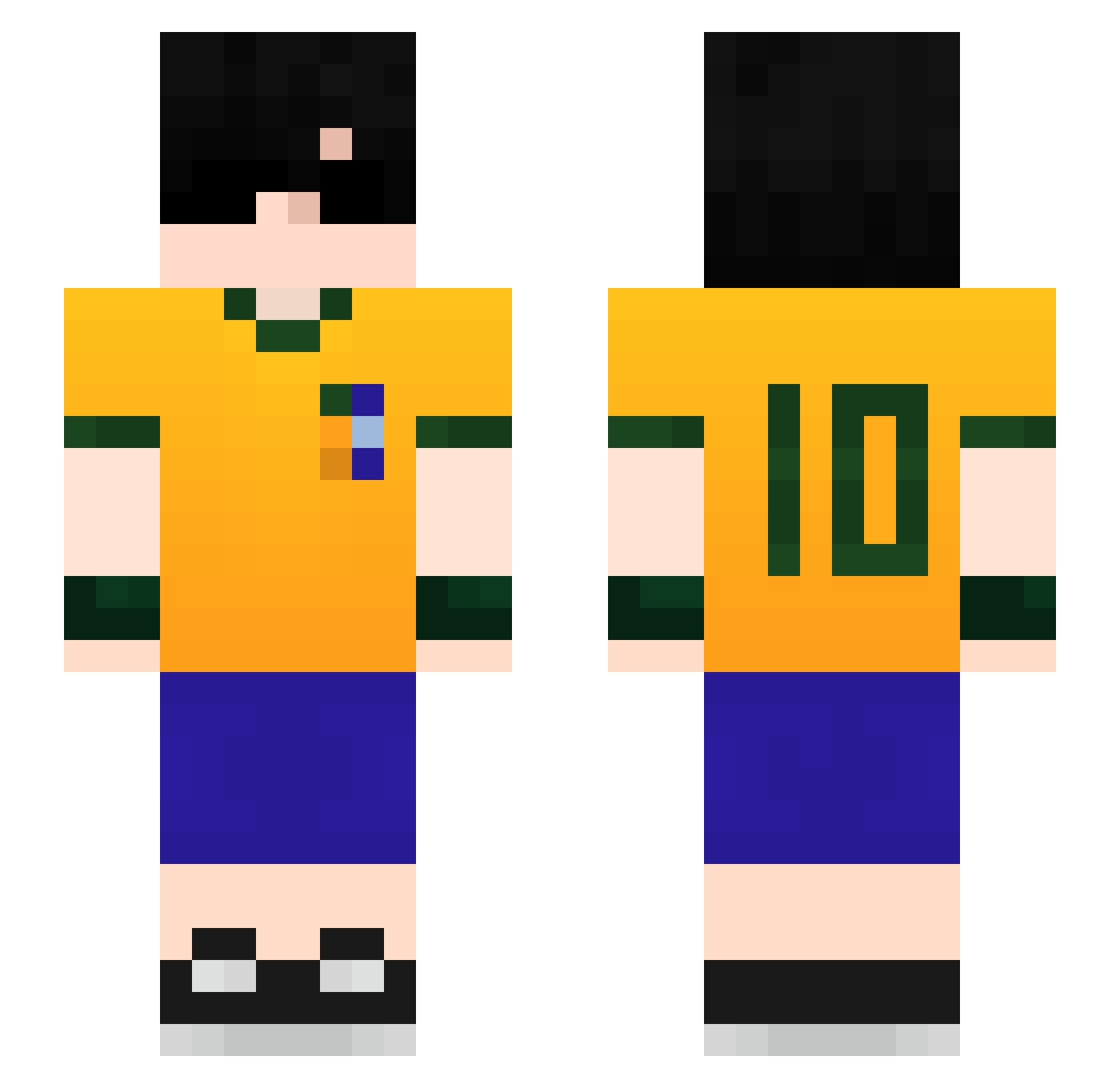 SkriptPlayer Minecraft skin, front and back view