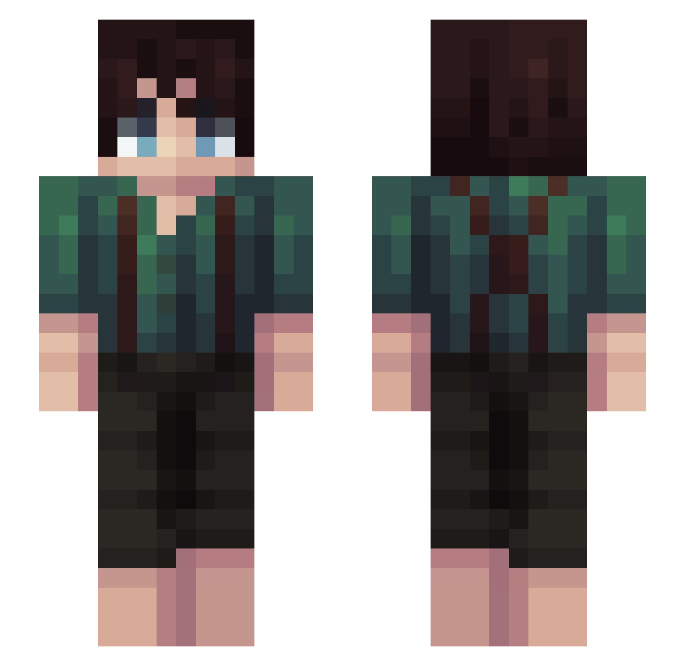 Viown Minecraft skin, front and back view