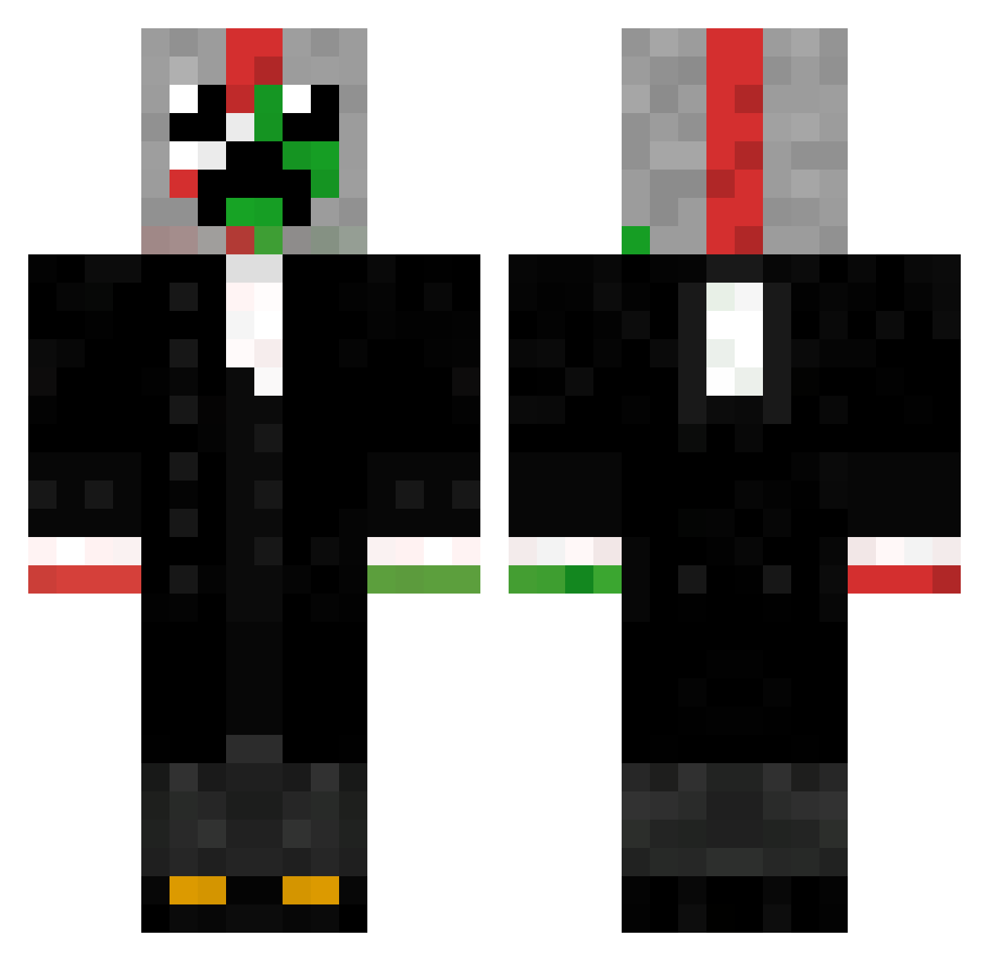 Shadeus_ Minecraft skin, front and back view
