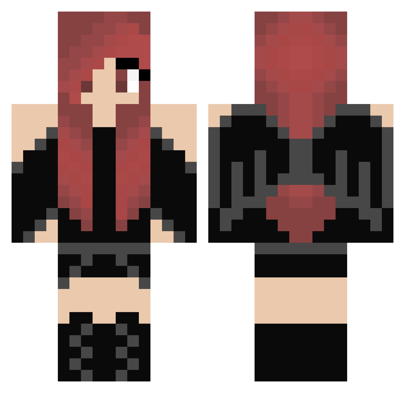 Chancer Minecraft skin, front and back view