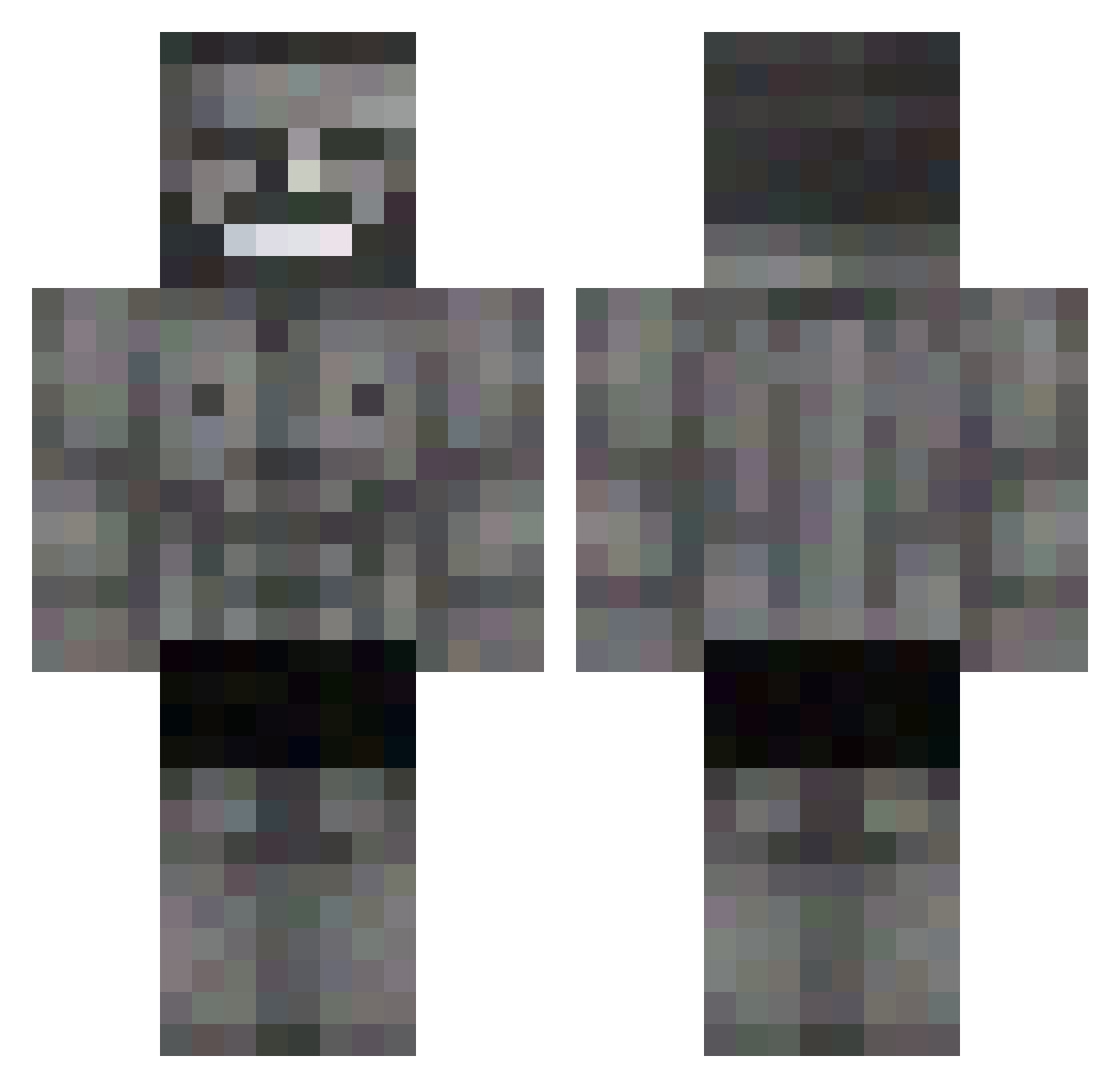 trolpack250101 Minecraft skin, front and back view