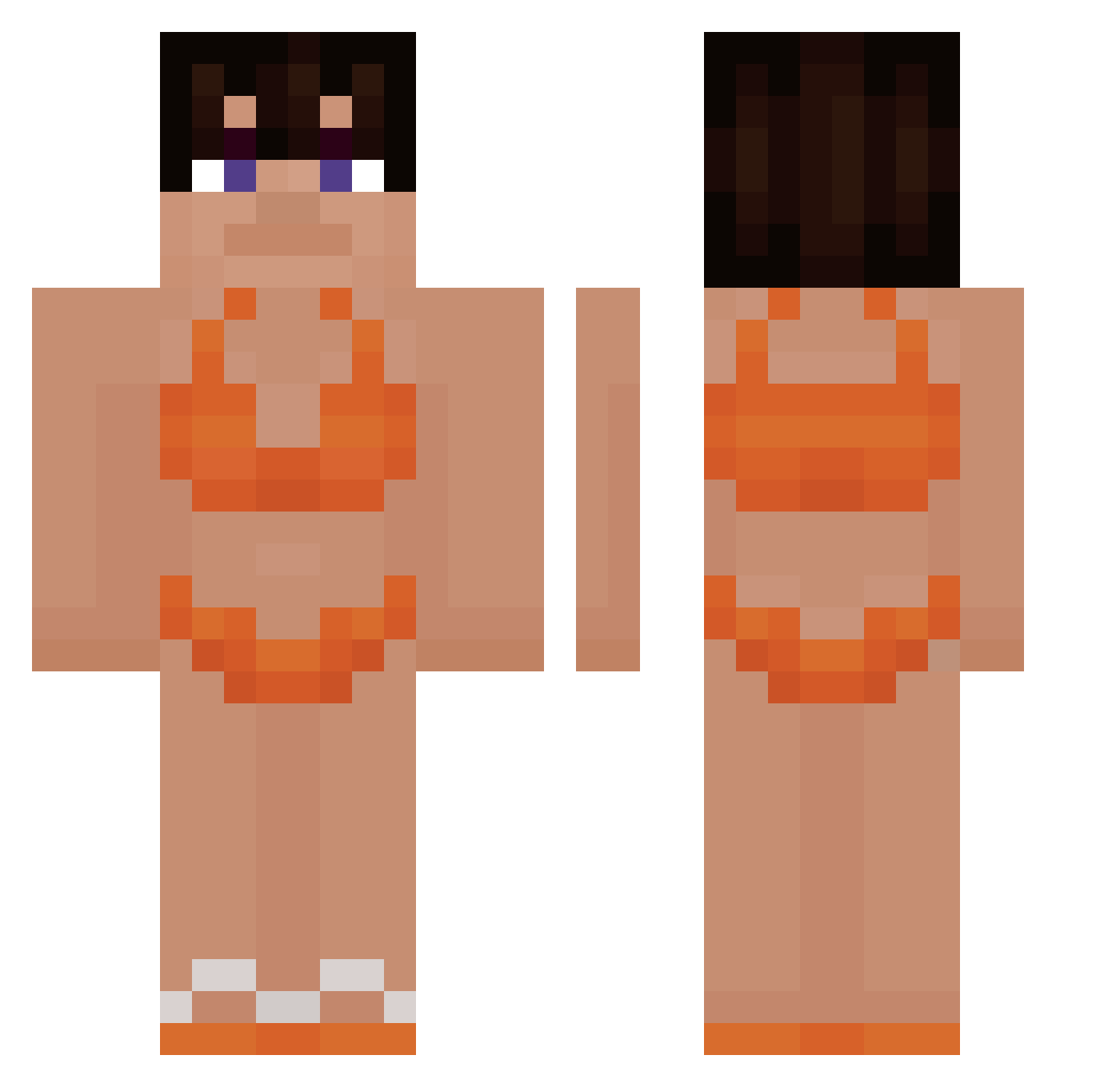 yzrrr Minecraft skin, front and back view