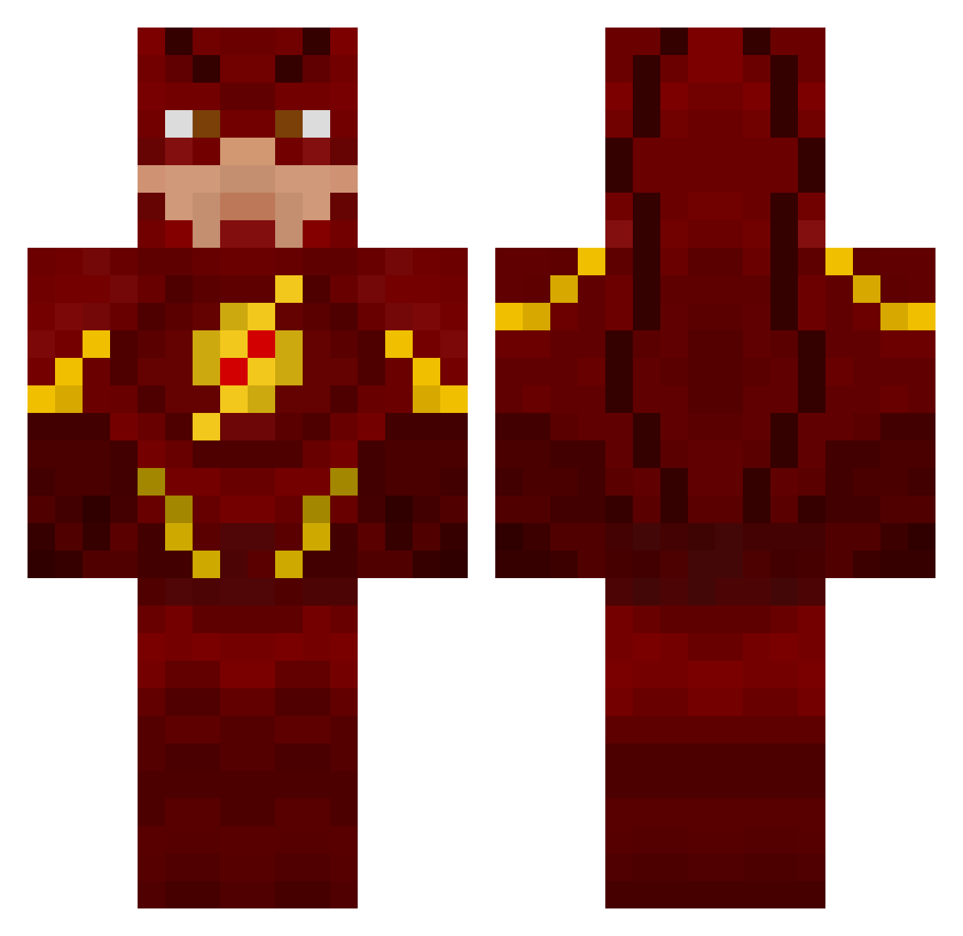 Potestas Minecraft skin, front and back view