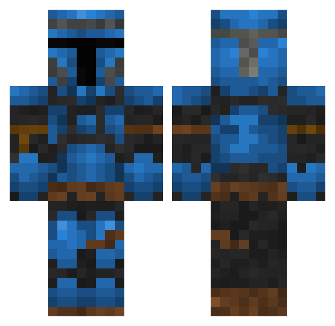 shyxzr Minecraft skin, front and back view