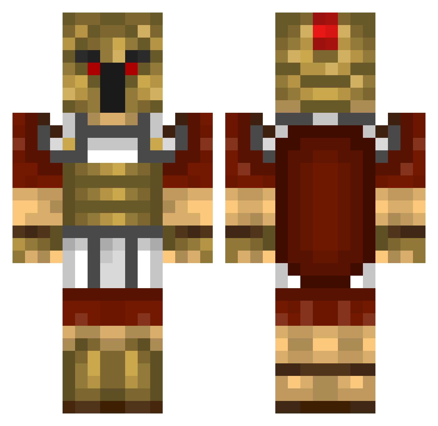 emeute Minecraft skin, front and back view