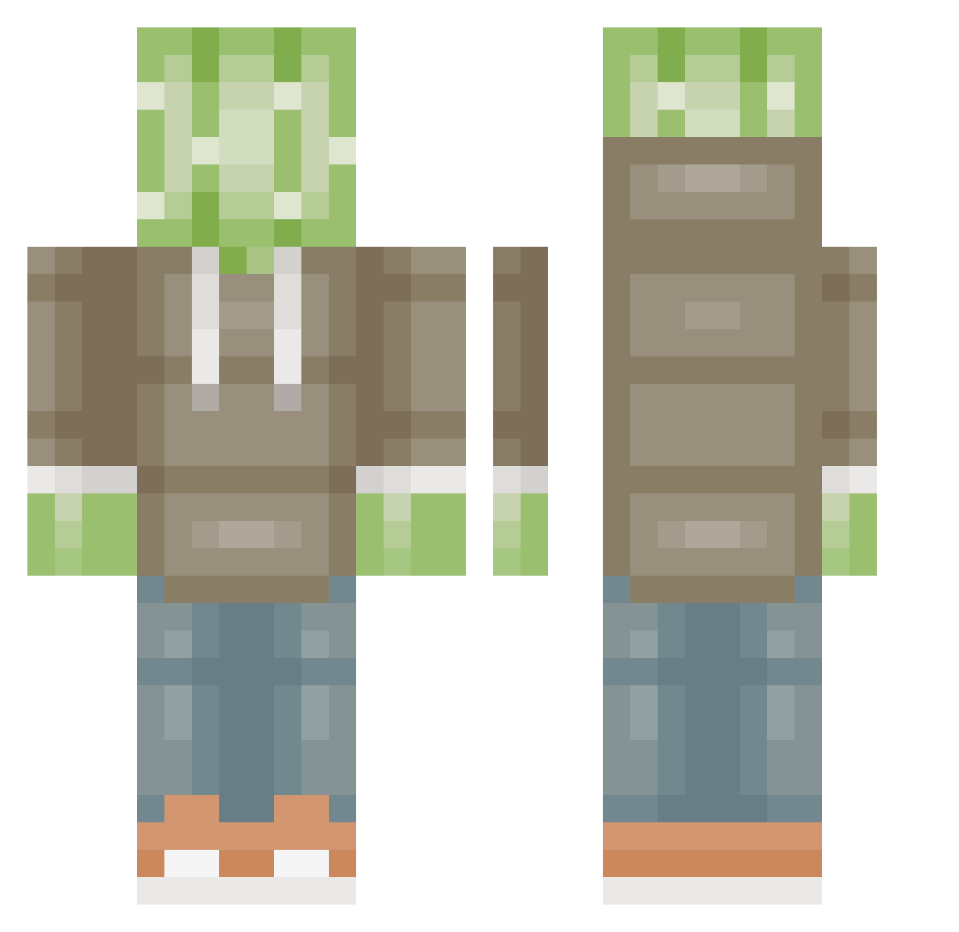 Cel_Br09 Minecraft skin, front and back view