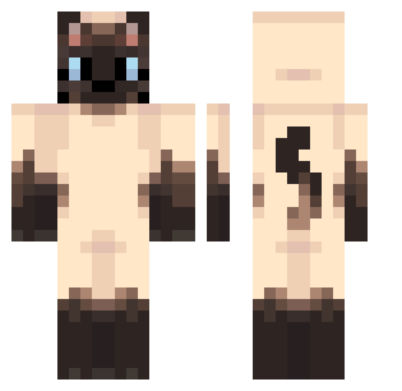 Tokyo6969420 Minecraft skin, front and back view