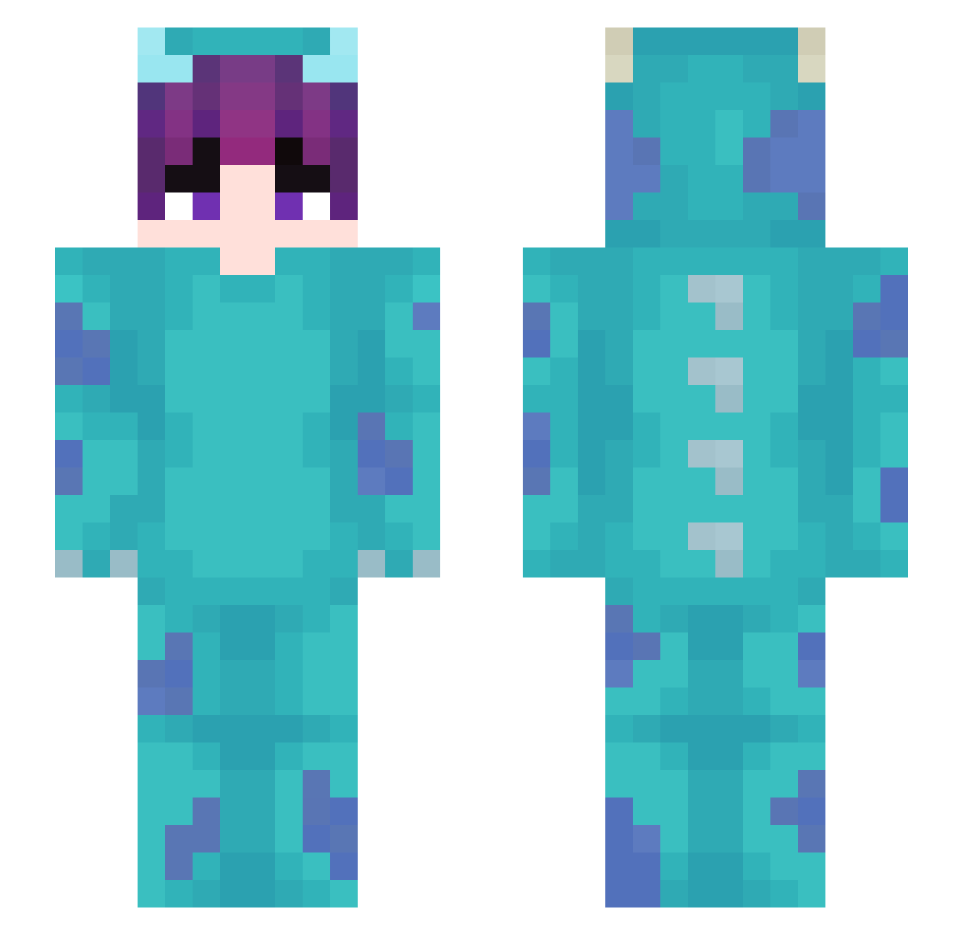 SOLO6969 Minecraft skin, front and back view