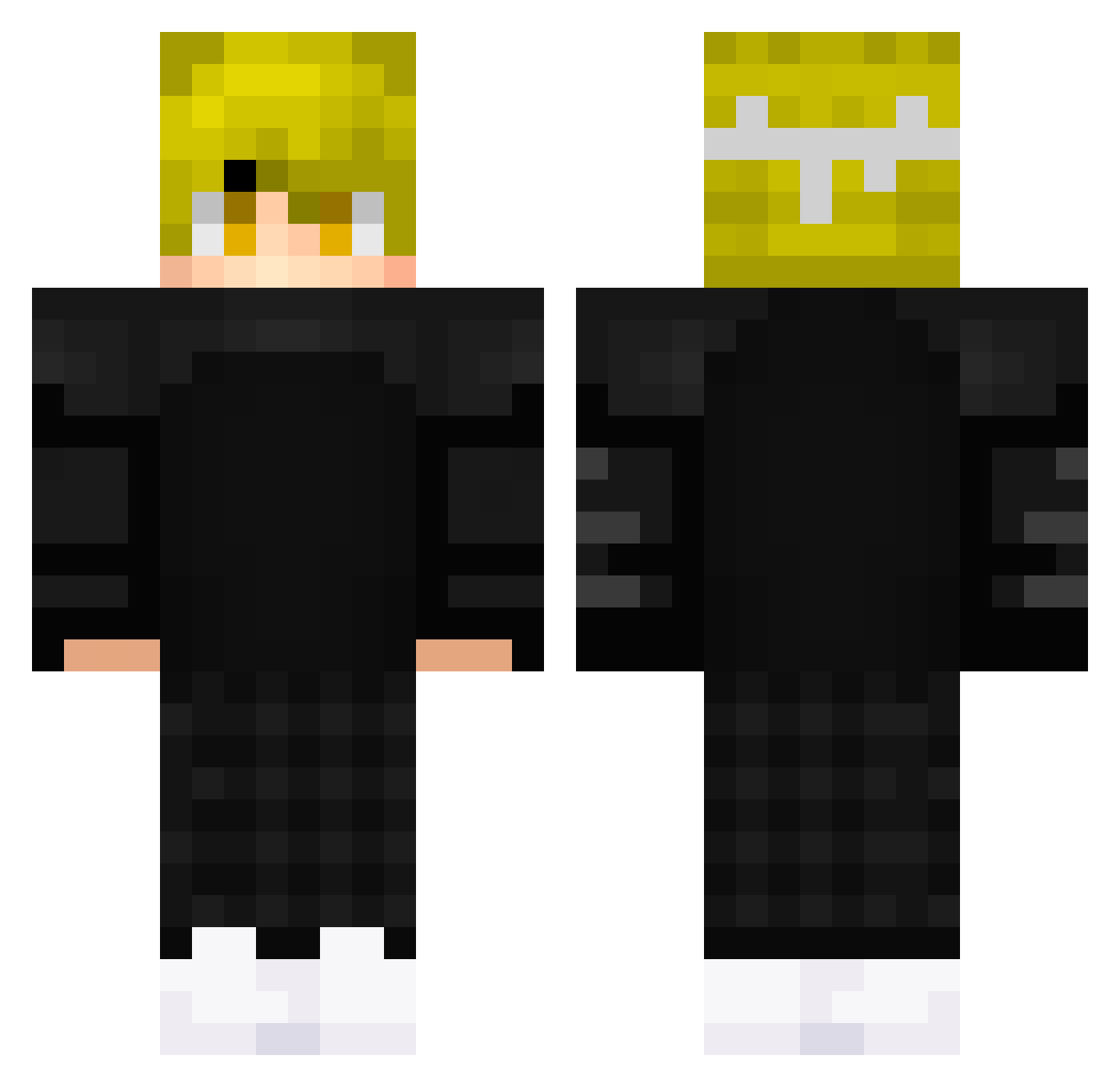 Renlos Minecraft skin, front and back view