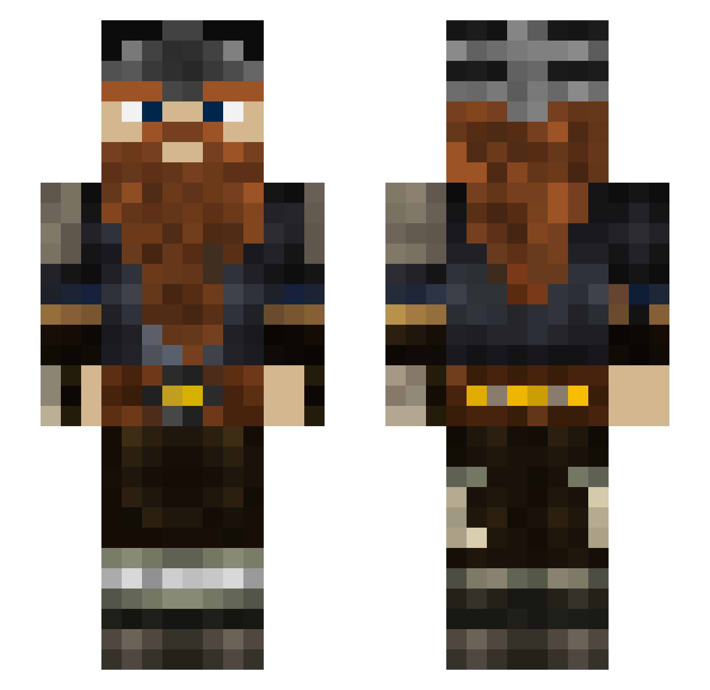 Billy_Goat Minecraft skin, front and back view