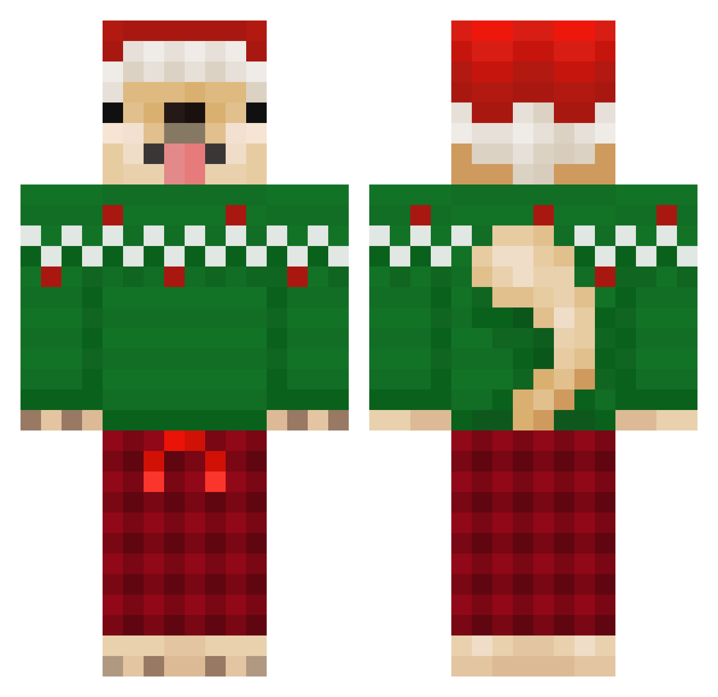 Potatoo7_ Minecraft skin, front and back view