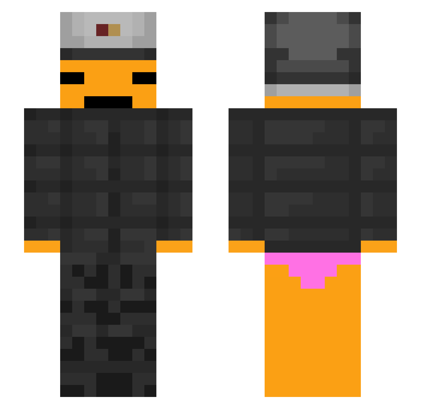 vennvic Minecraft skin, front and back view