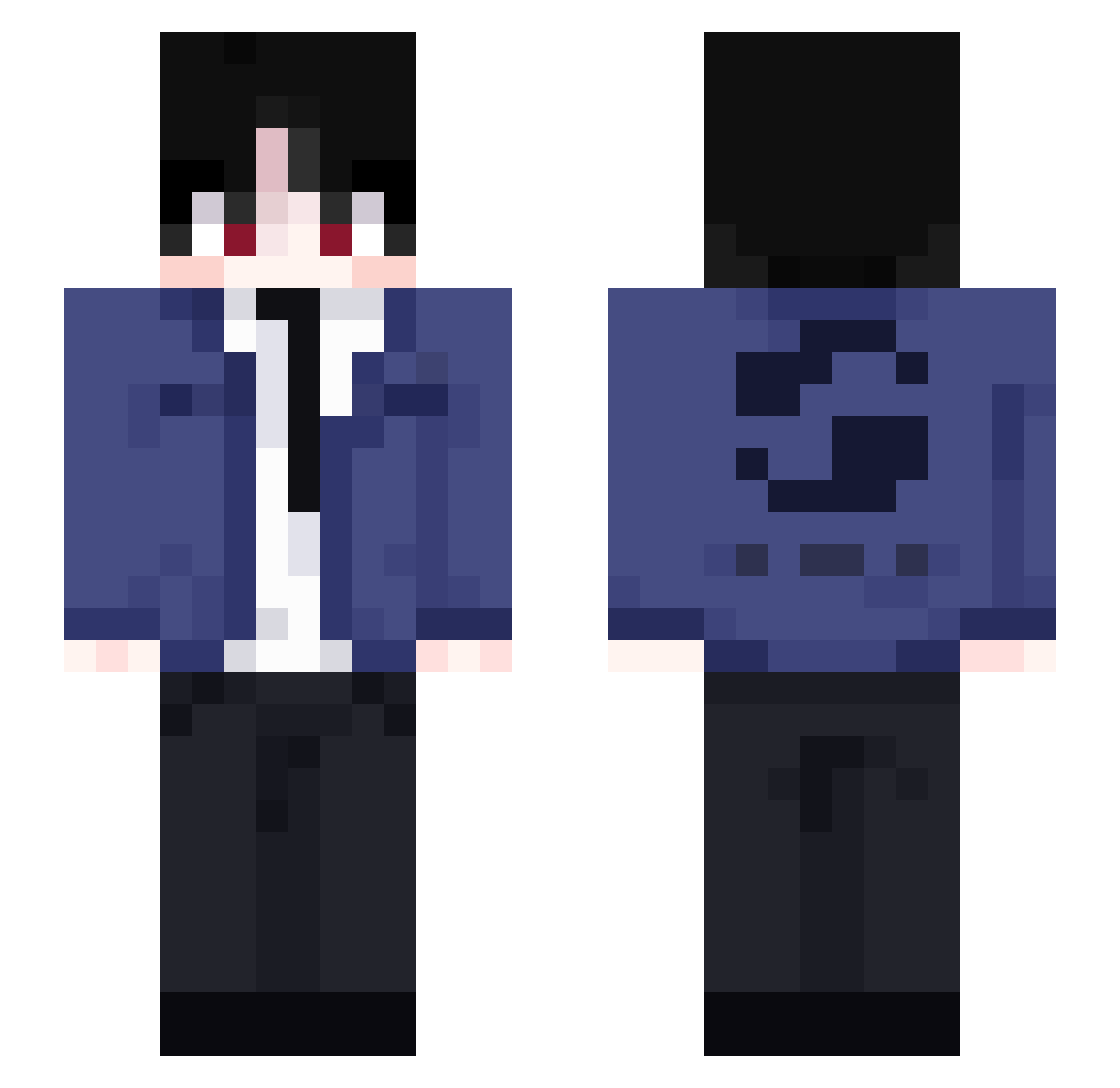sona056 Minecraft skin, front and back view