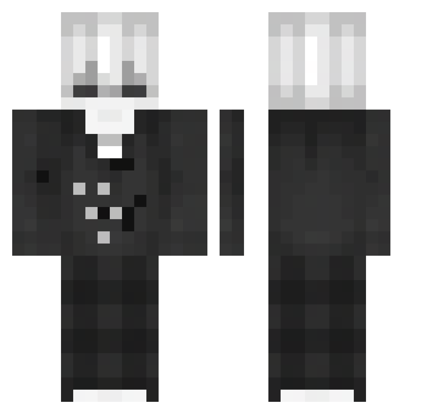 XVIIIIX Minecraft skin, front and back view