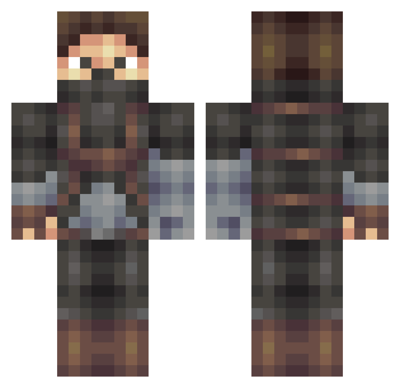 KAMEL123322 Minecraft skin, front and back view