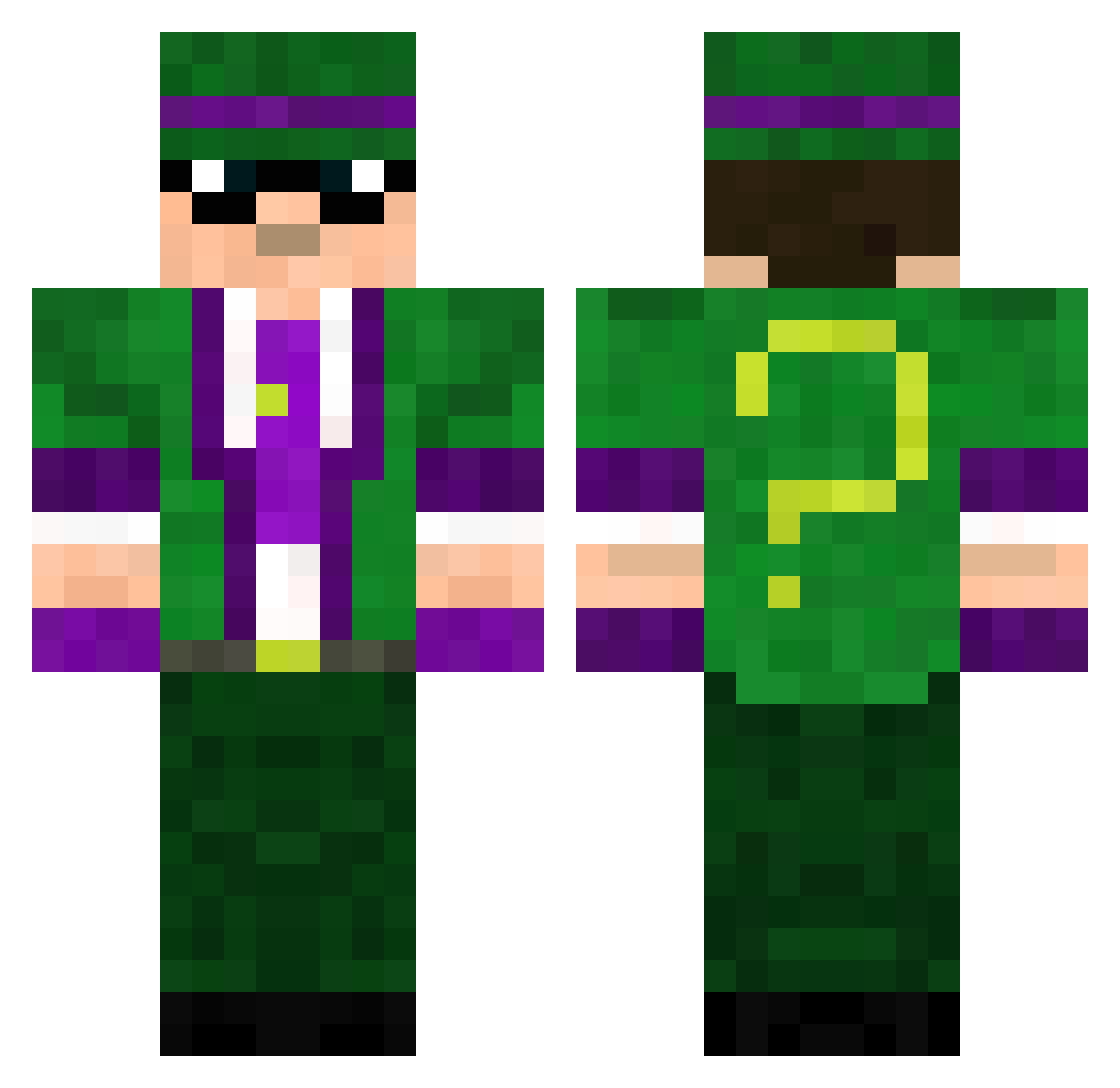 Eva_A30 Minecraft skin, front and back view