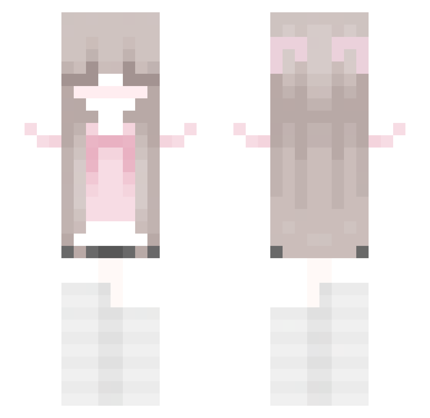 vLxess_ Minecraft skin, front and back view