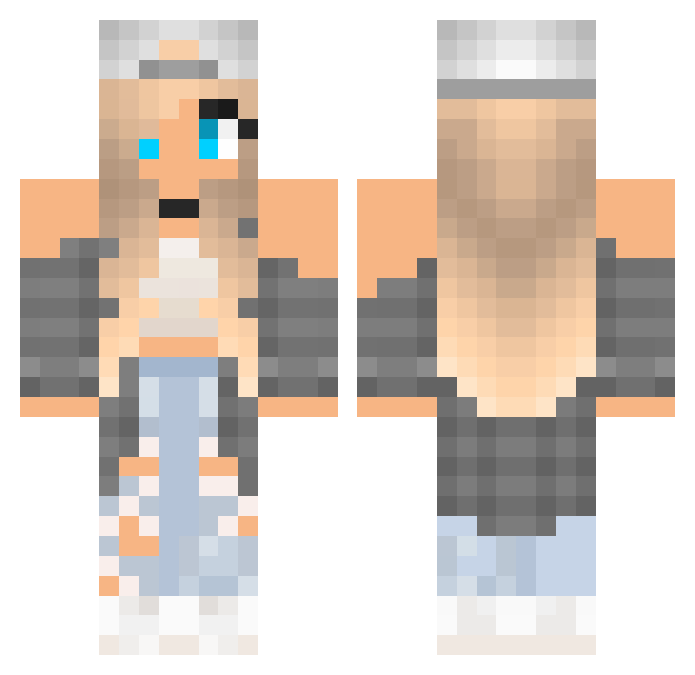 Breeandashley Minecraft skin, front and back view