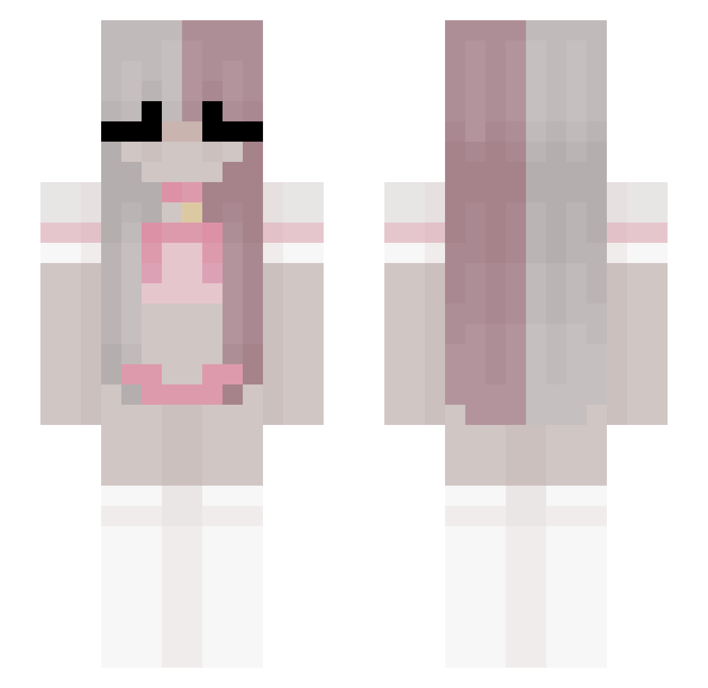ShaunTehSheepy Minecraft skin, front and back view